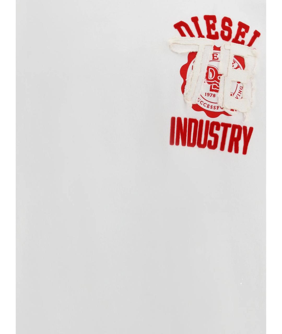 DIESEL Белая хлопковая футболка, фото 2