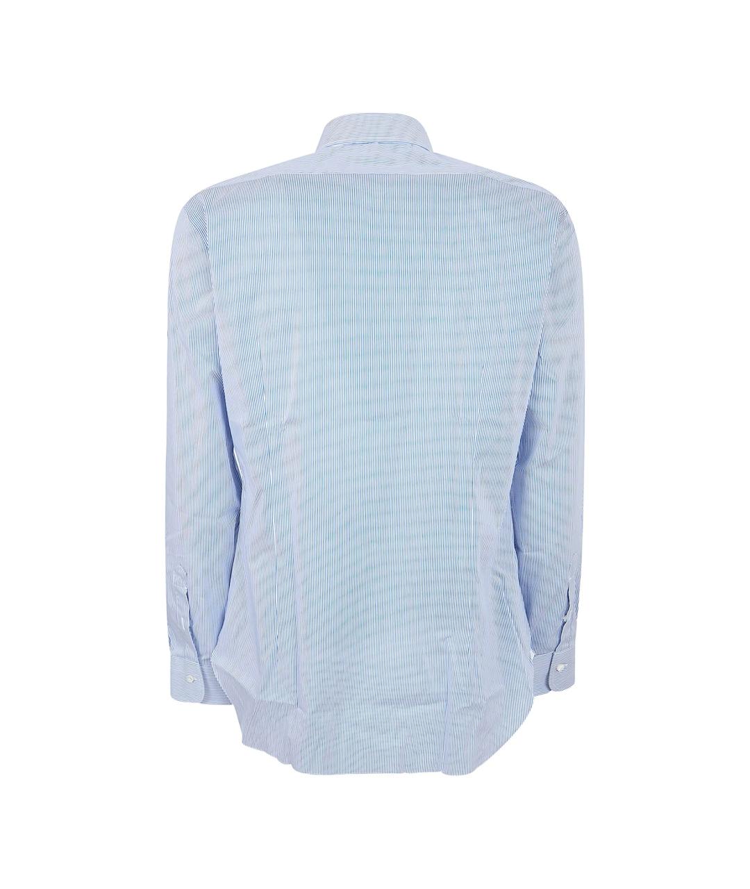 BARBA Голубая кэжуал рубашка, фото 3