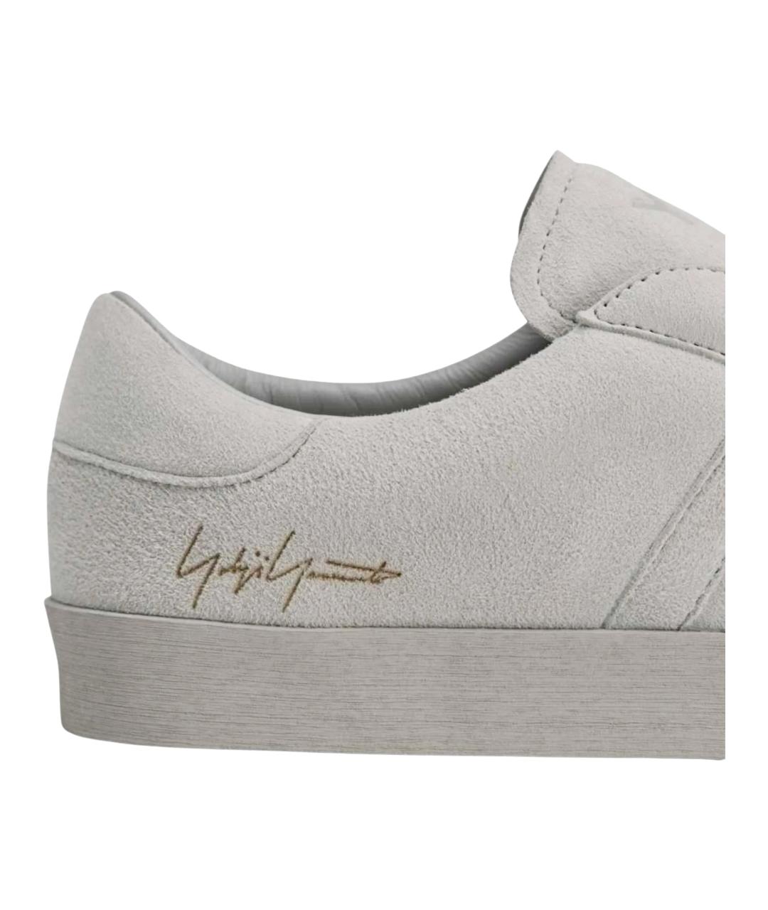 Y-3 Белые замшевые низкие кроссовки / кеды, фото 5