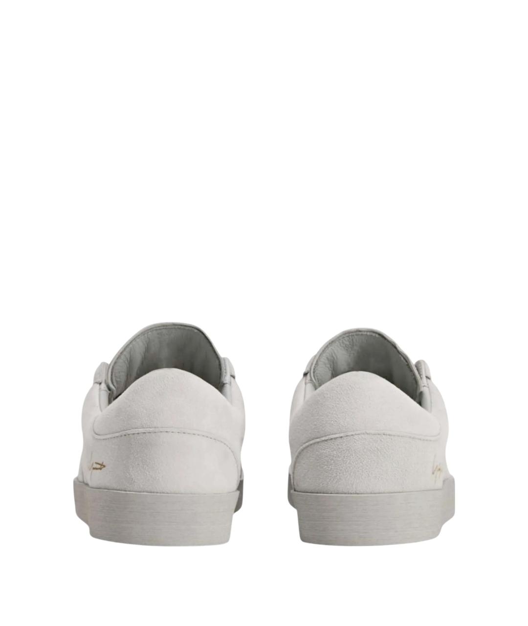 Y-3 Белые замшевые низкие кроссовки / кеды, фото 3