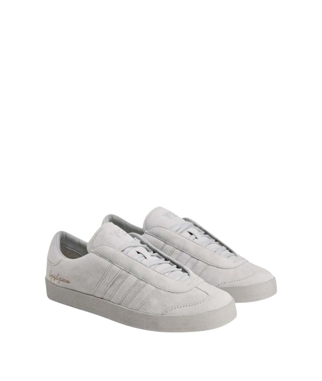 Y-3 Белые замшевые низкие кроссовки / кеды, фото 2