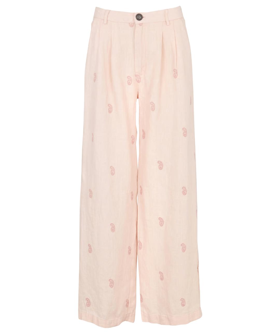 MAISON HOTEL Розовые хлопковые прямые брюки, фото 1