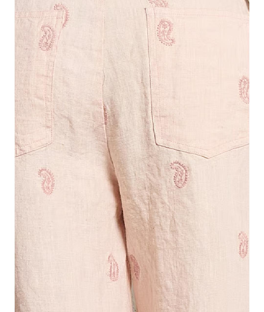 MAISON HOTEL Розовые хлопковые прямые брюки, фото 3
