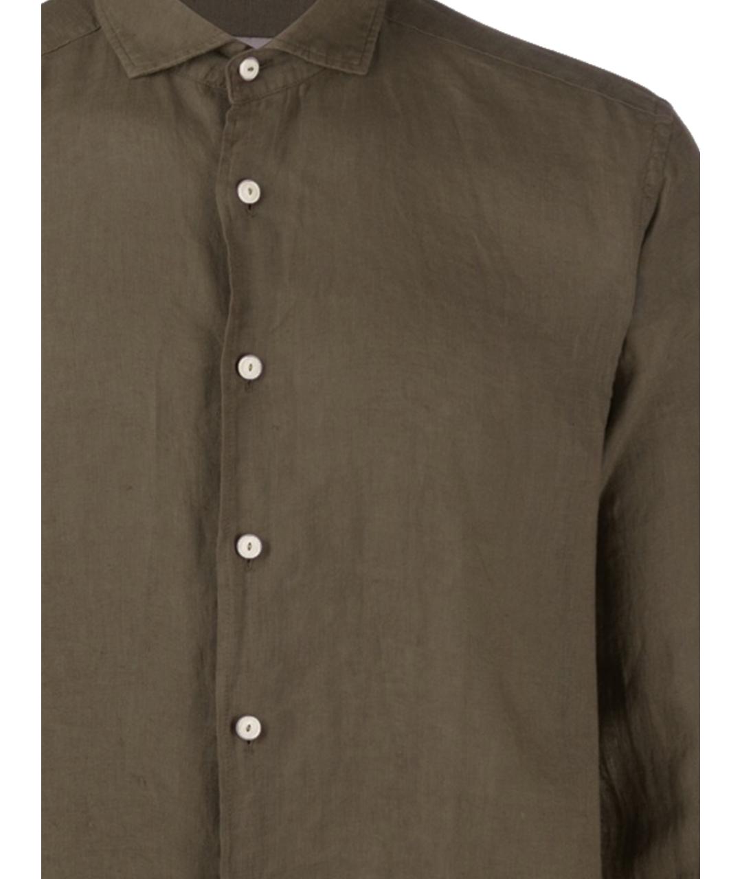 MC2 SAINT BARTH Зеленая льняная кэжуал рубашка, фото 2