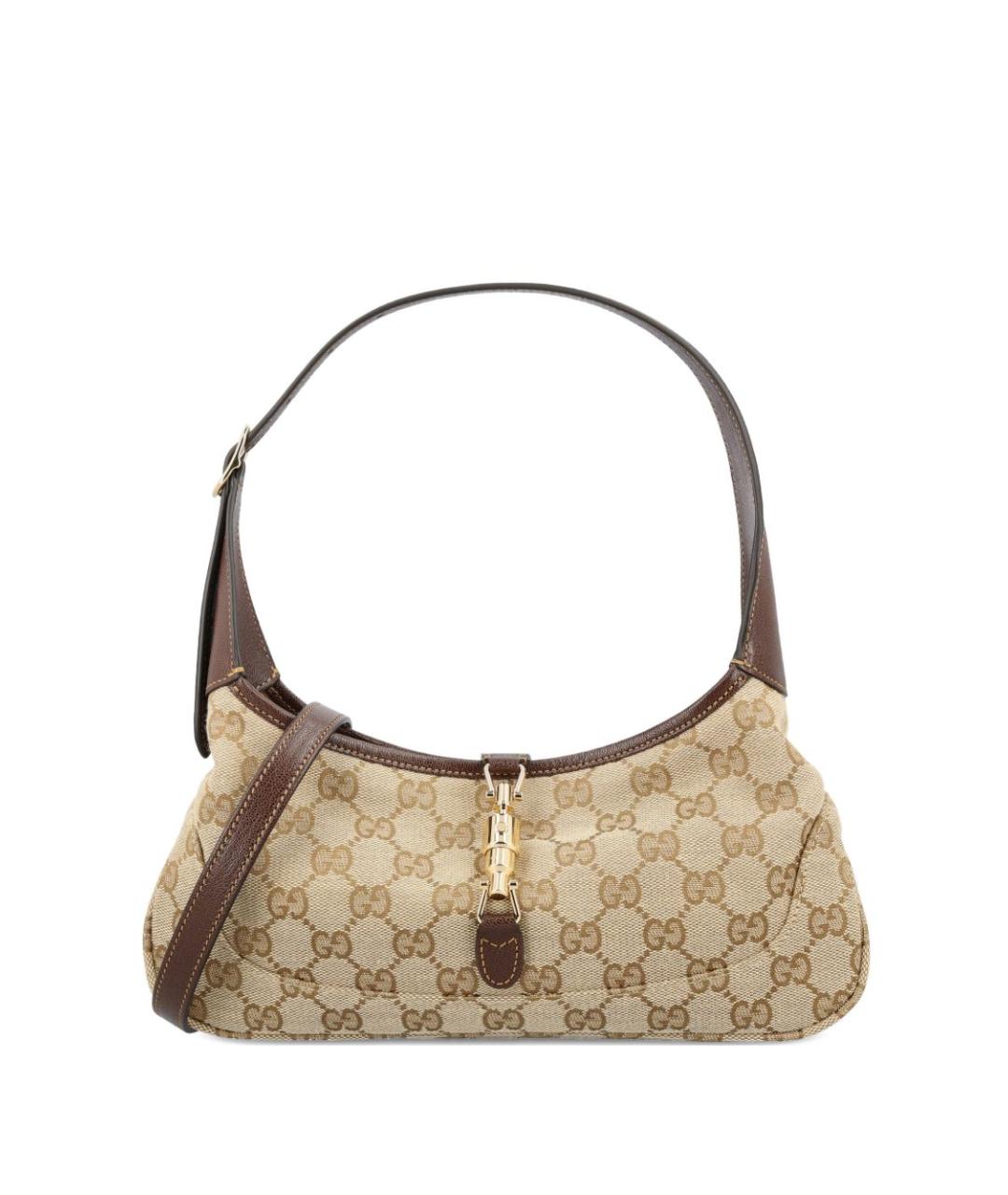 GUCCI Бежевая тканевая сумка через плечо, фото 1