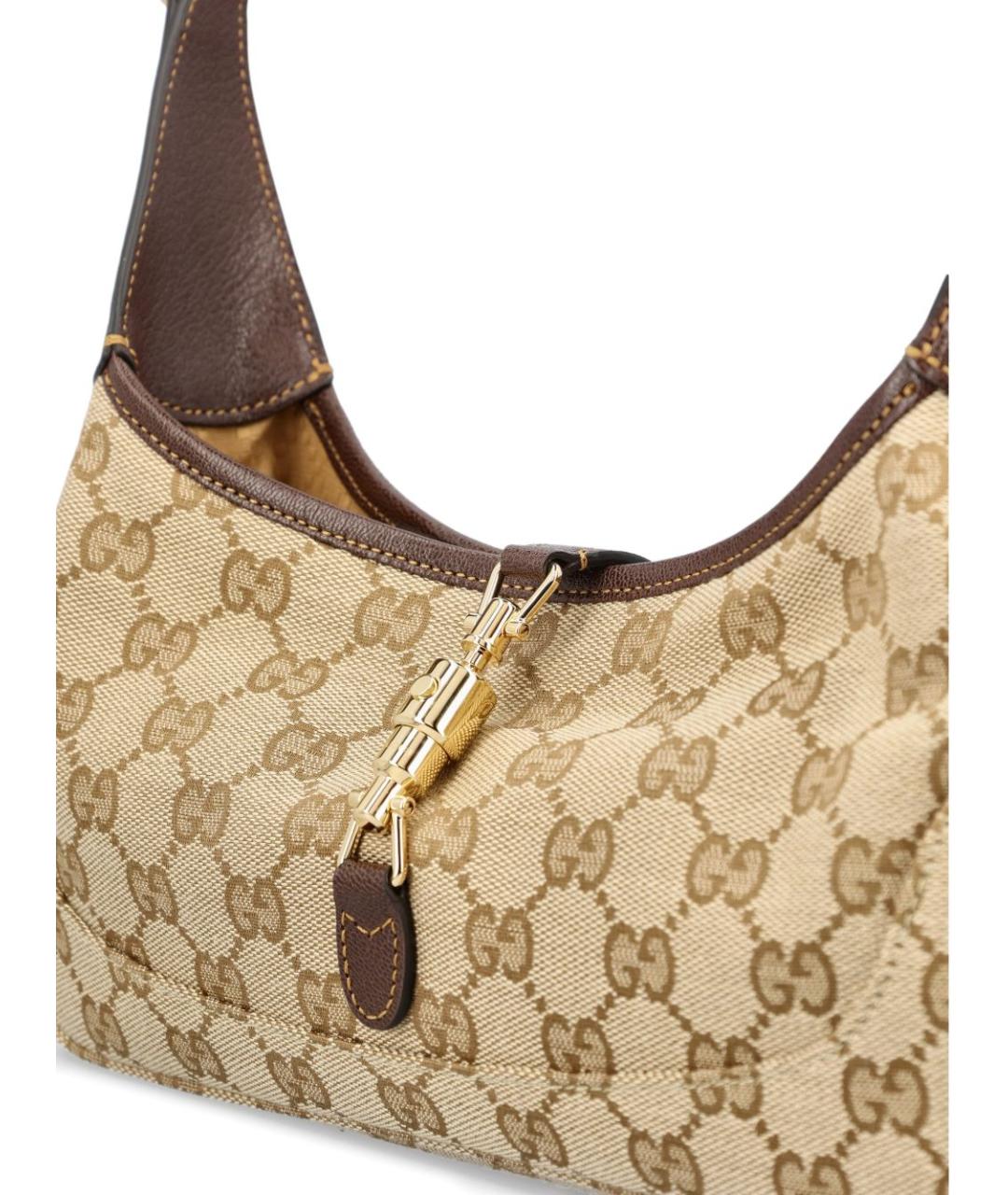 GUCCI Бежевая тканевая сумка через плечо, фото 2