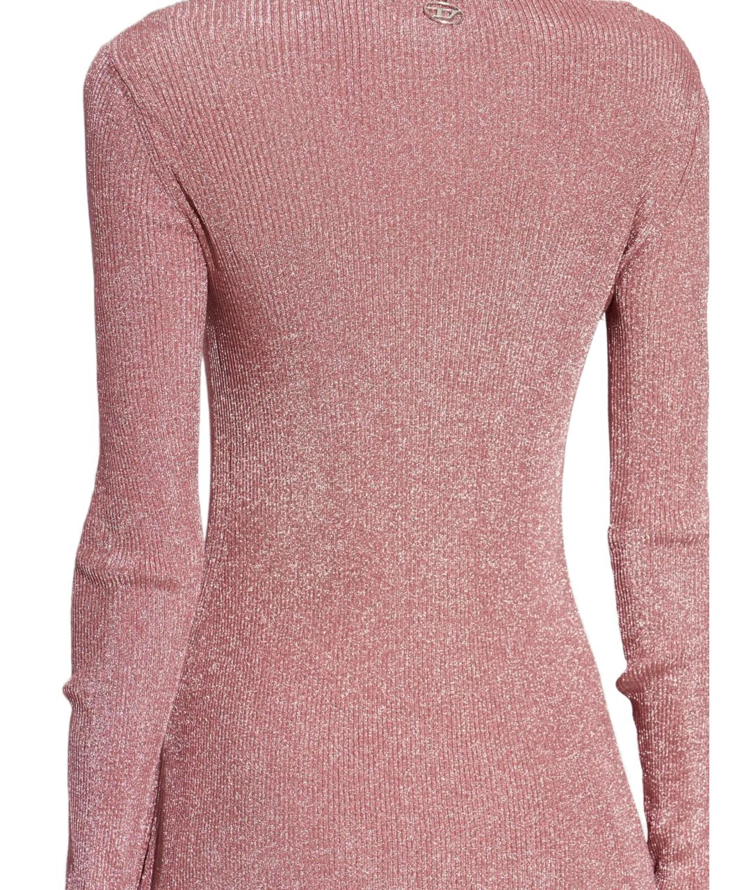 DIESEL Розовое вискозное повседневное платье, фото 3