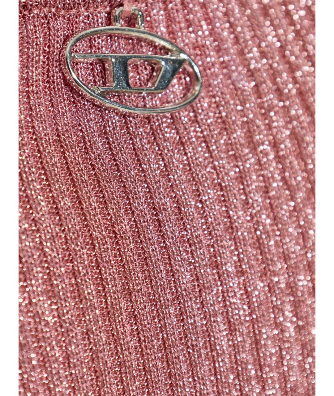 DIESEL Розовое вискозное повседневное платье, фото 2