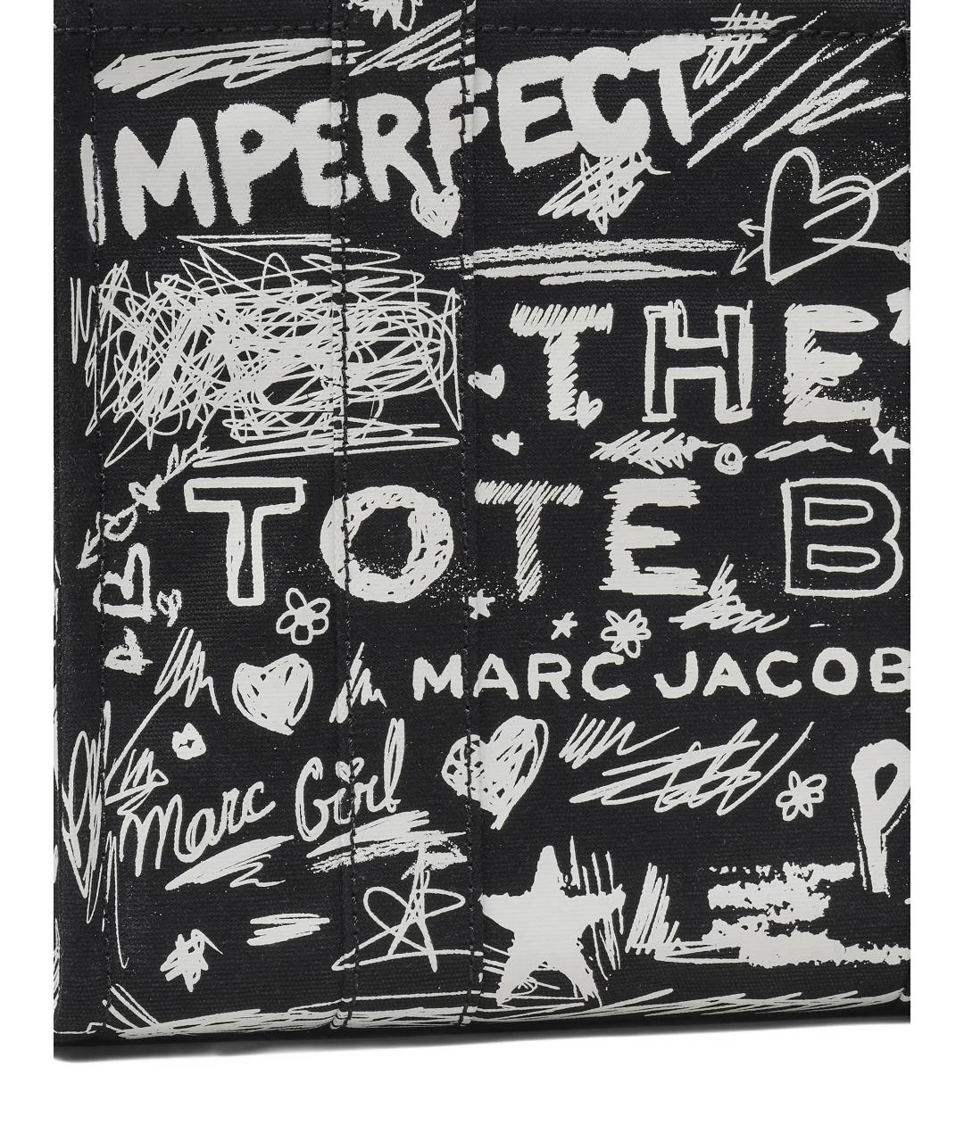 MARC JACOBS Черная тканевая сумка тоут, фото 5