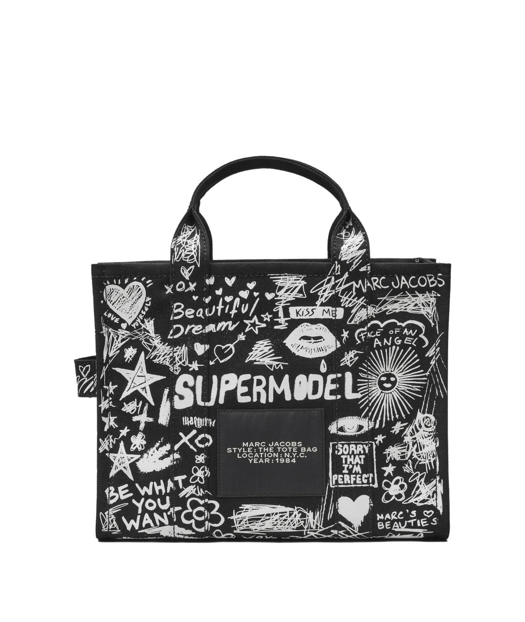 MARC JACOBS Черная тканевая сумка тоут, фото 1