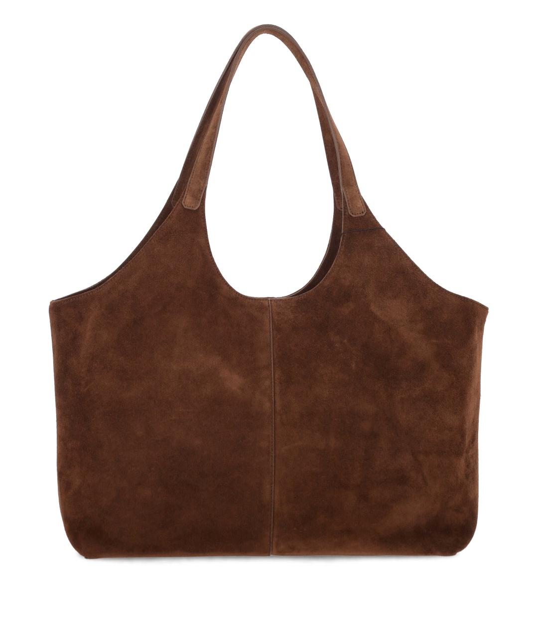 AESTHER EKME Коричневая замшевая сумка тоут, фото 1
