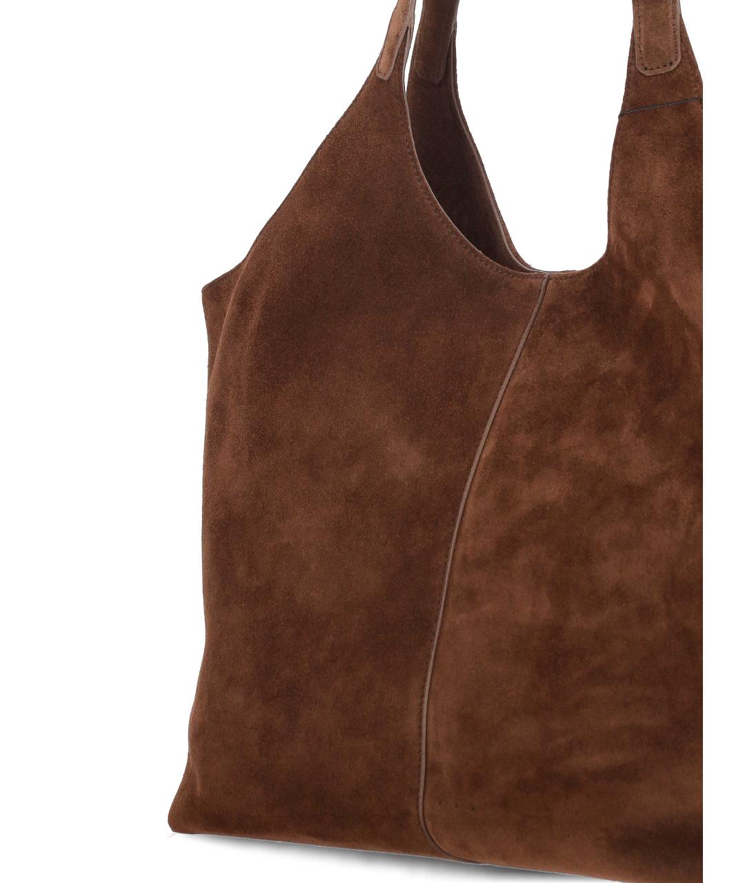 AESTHER EKME Коричневая замшевая сумка тоут, фото 4