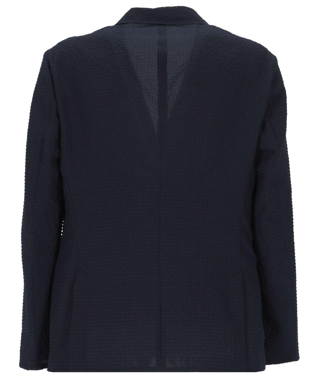 EMPORIO ARMANI Темно-синий полиэстеровый пиджак, фото 3