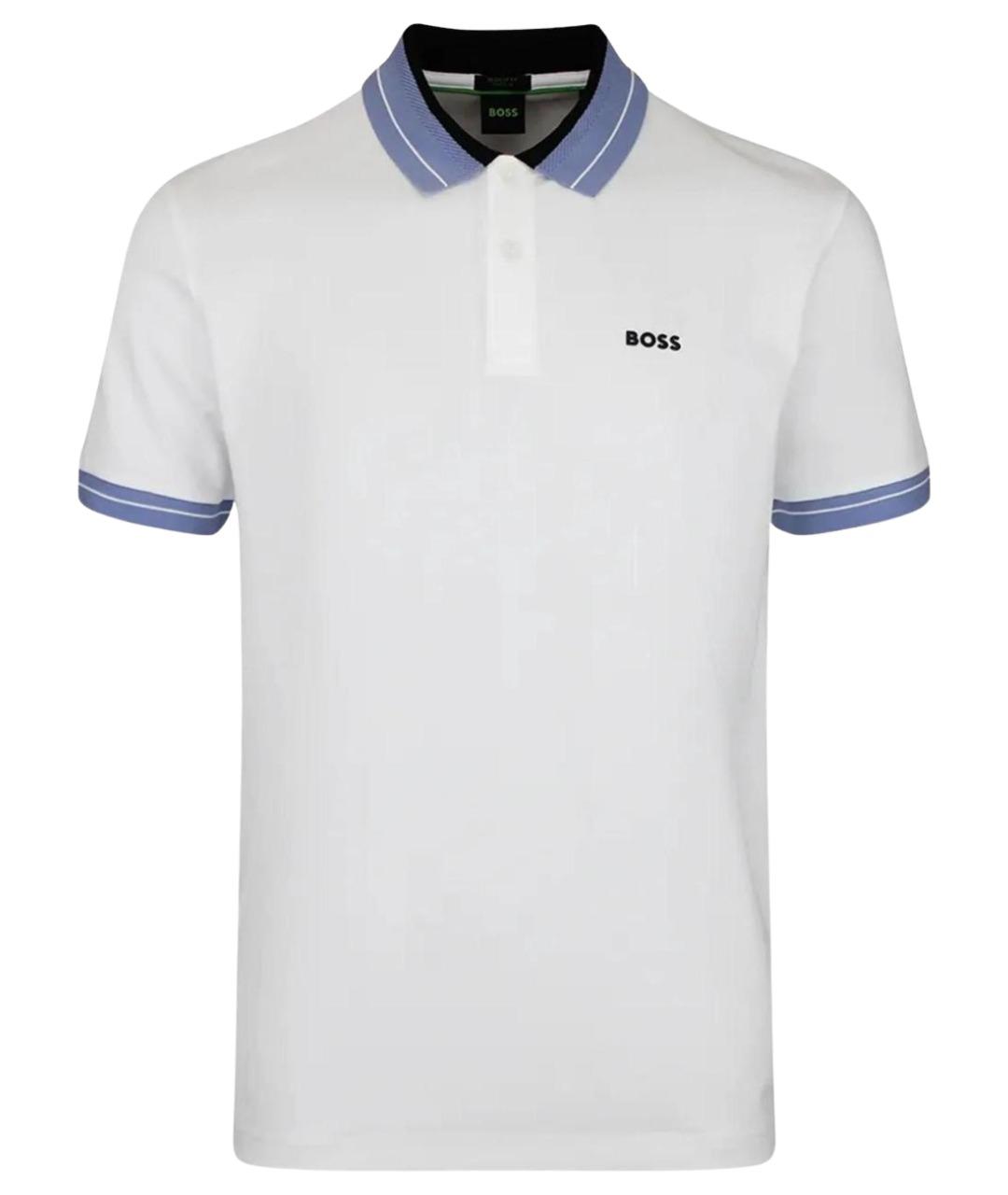 HUGO BOSS Белое хлопковое поло с коротким рукавом, фото 1