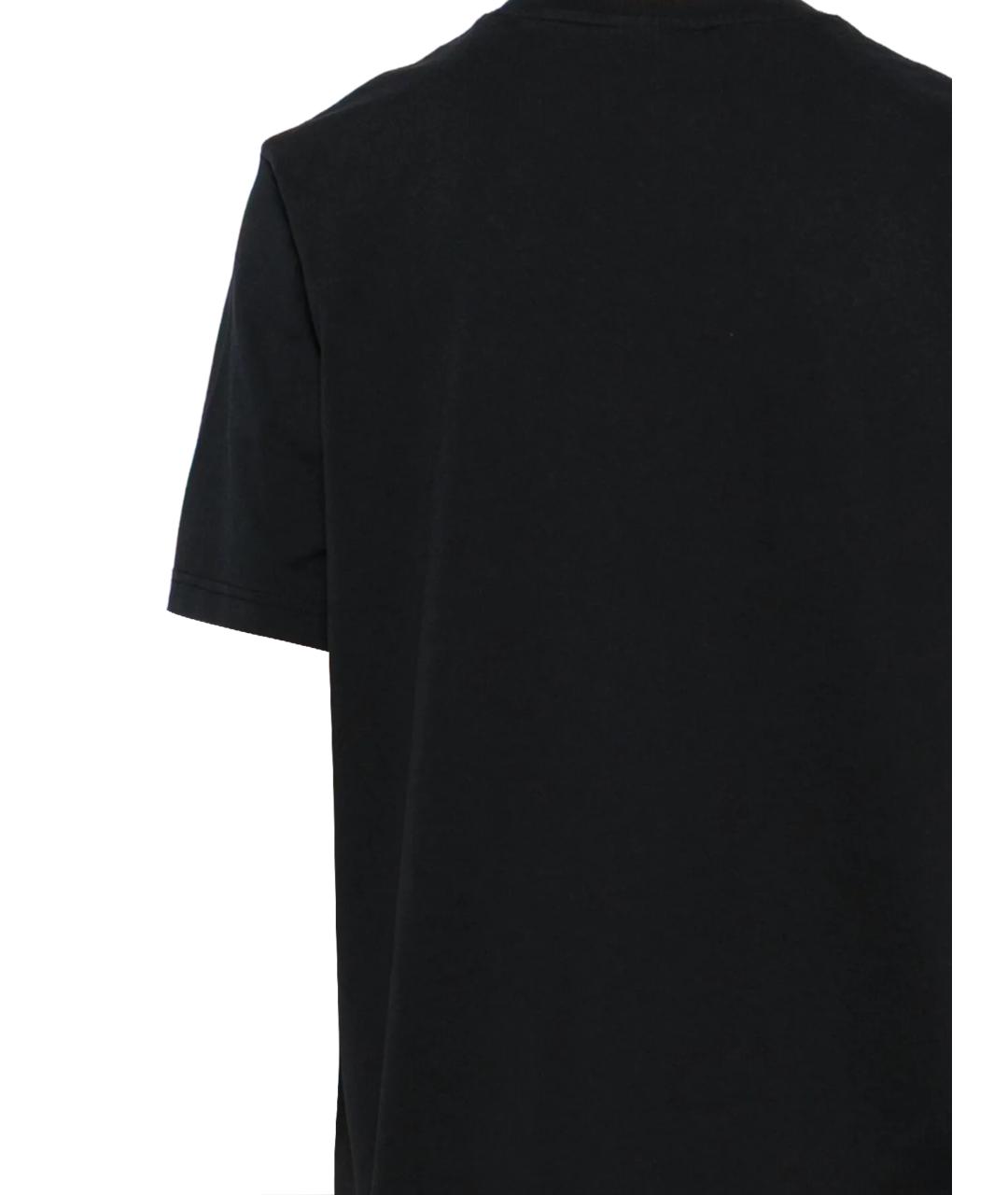 MAISON KITSUNE Черная хлопковая футболка, фото 3