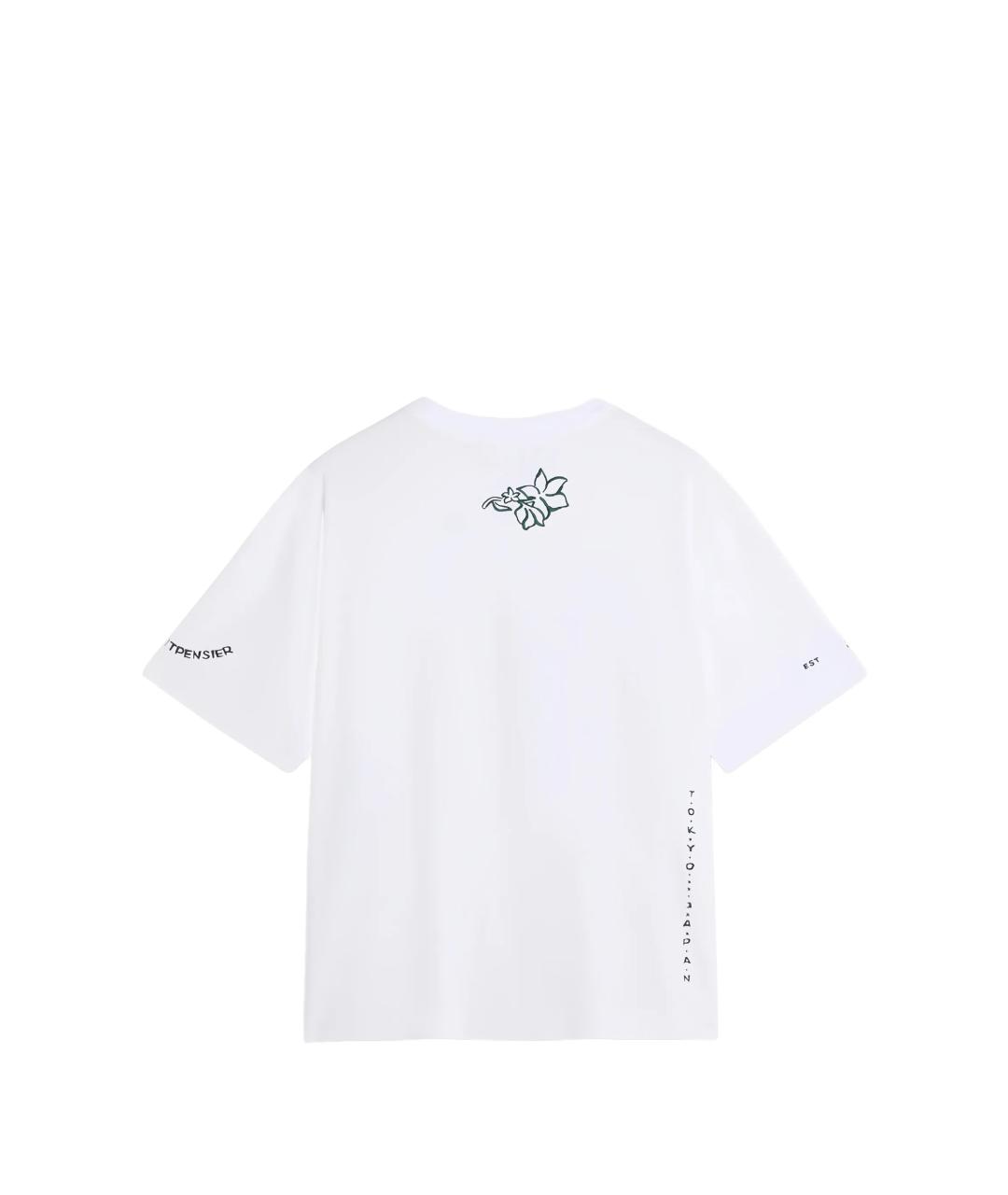 MAISON KITSUNE Белая хлопковая футболка, фото 3