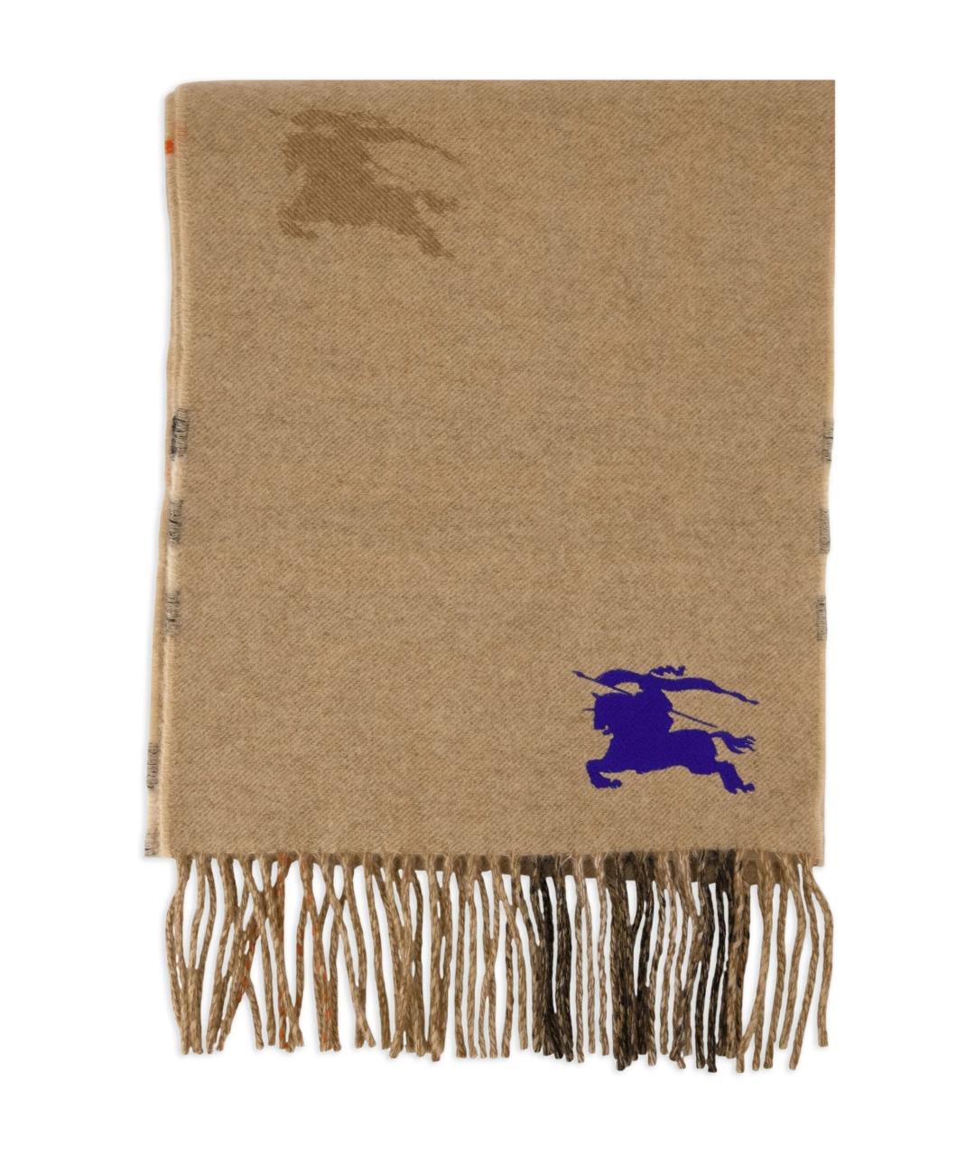 BURBERRY Бежевый кашемировый шарф, фото 2