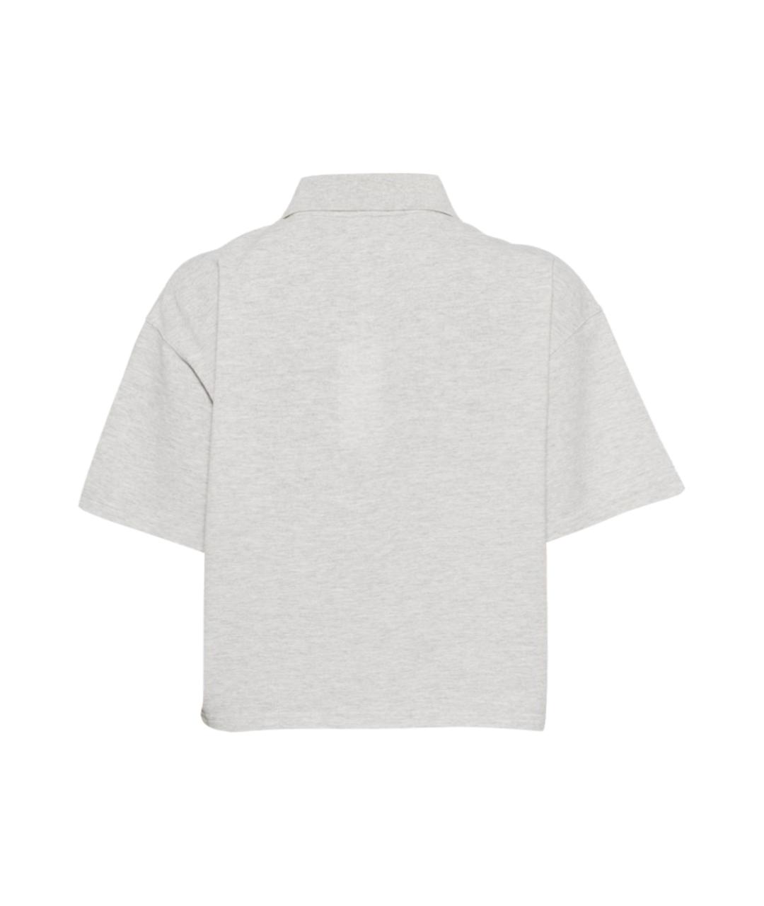 SAINT LAURENT Серая хлопковая футболка, фото 3