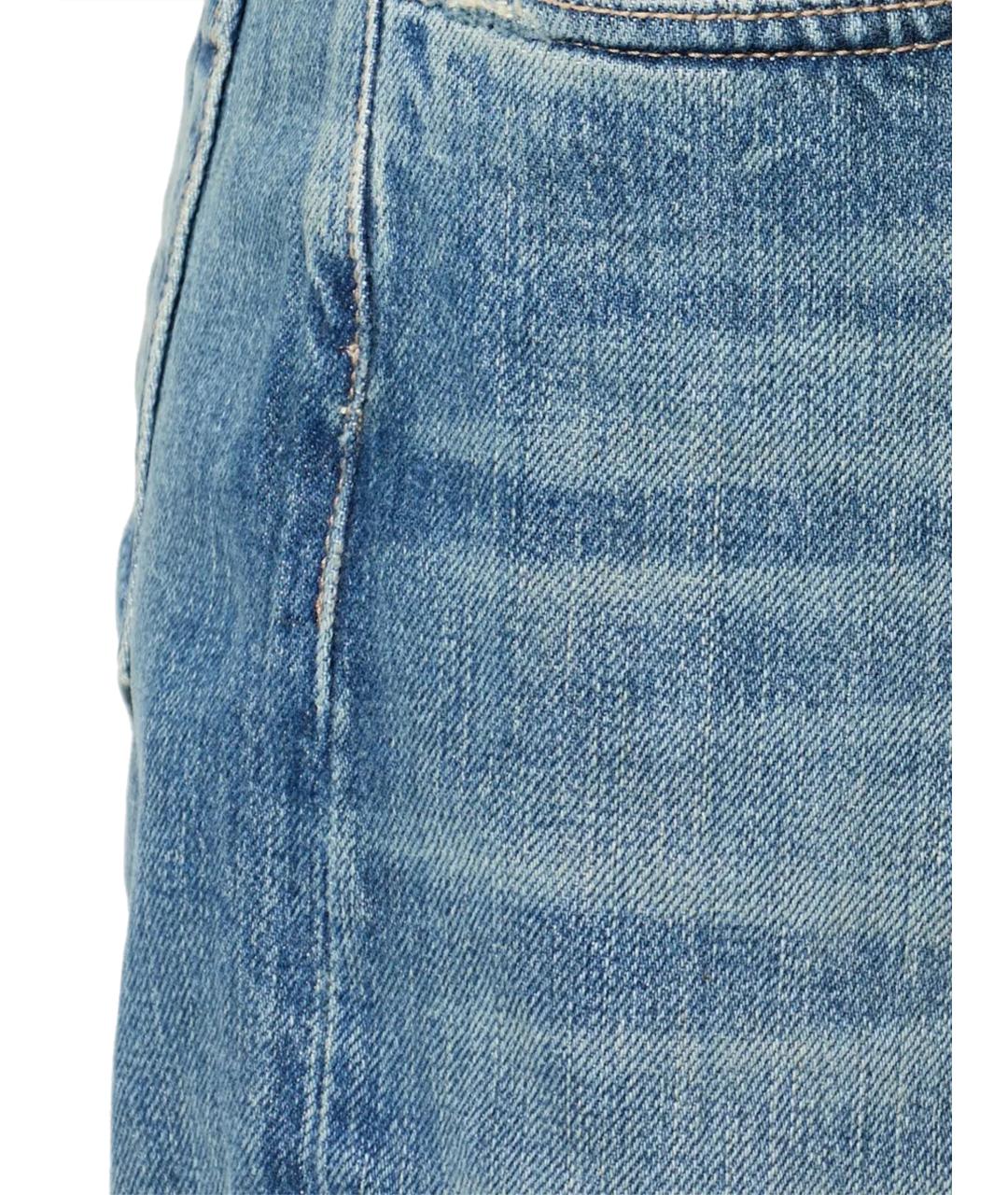 RICK OWENS DRKSHDW Голубые хлопковые прямые джинсы, фото 2