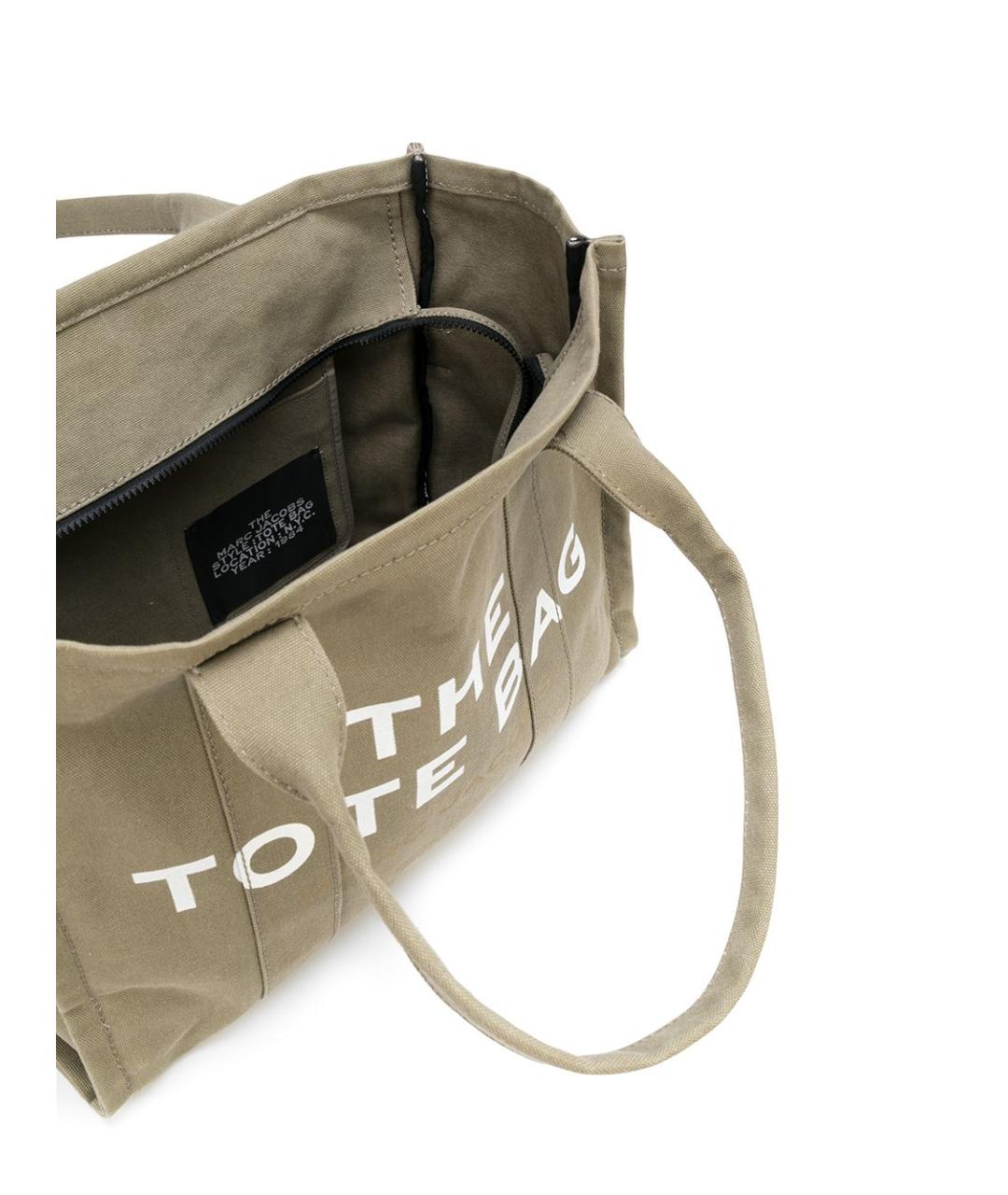 MARC JACOBS Хаки тканевая сумка тоут, фото 4