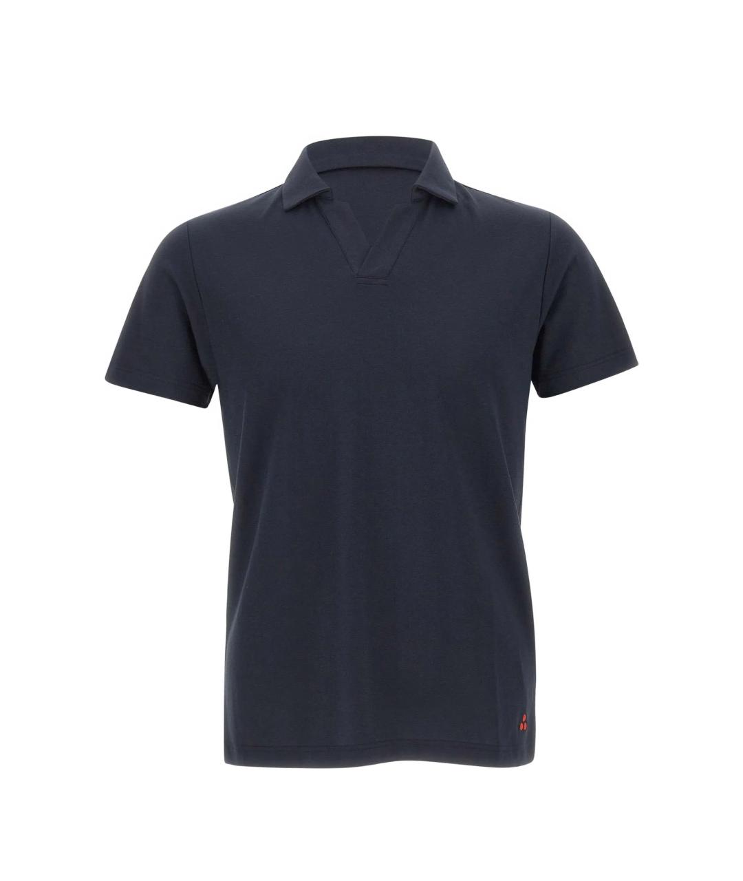 PEUTEREY Темно-синее поло с коротким рукавом, фото 1