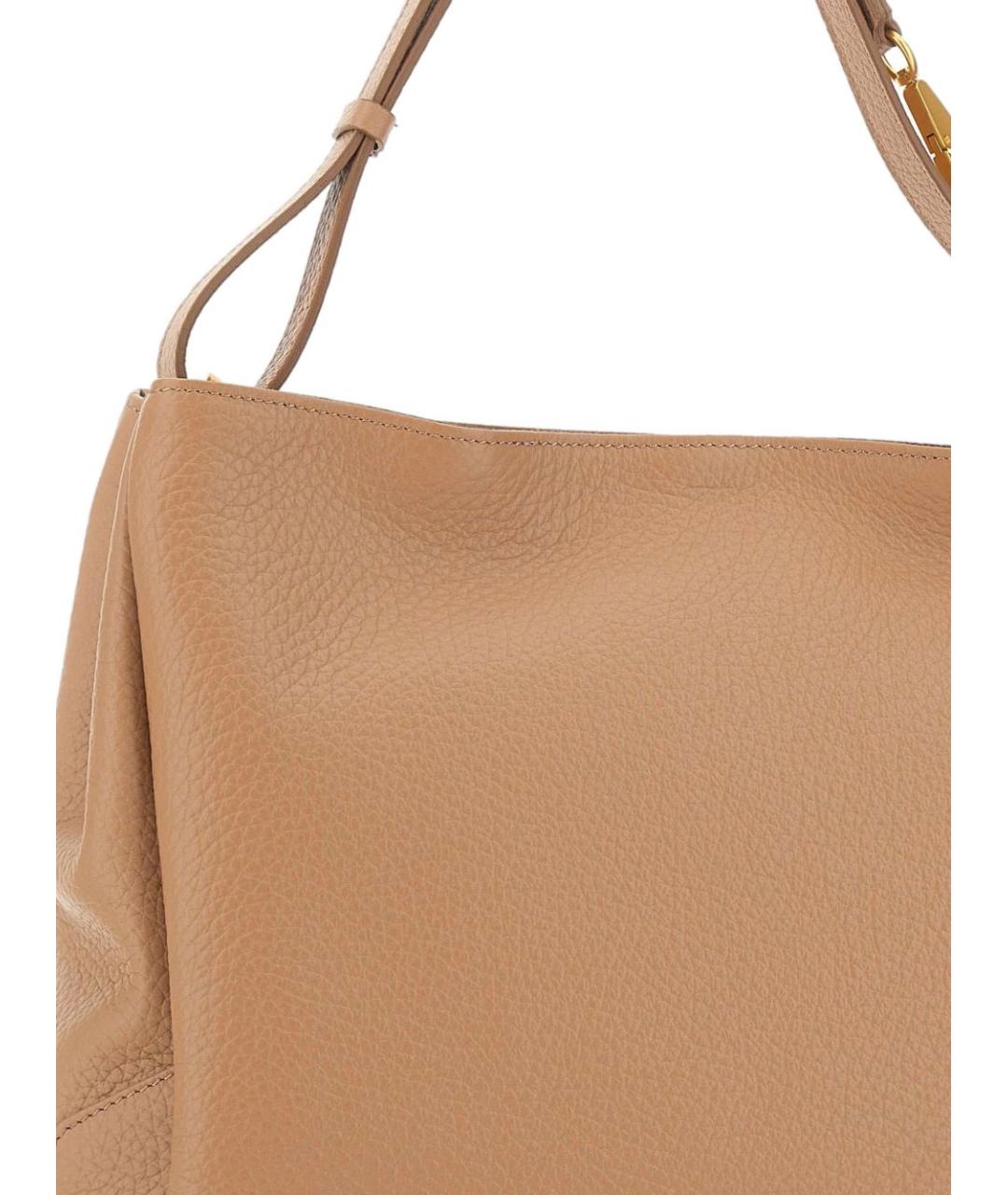 Gianni Chiarini Бежевая кожаная сумка тоут, фото 5
