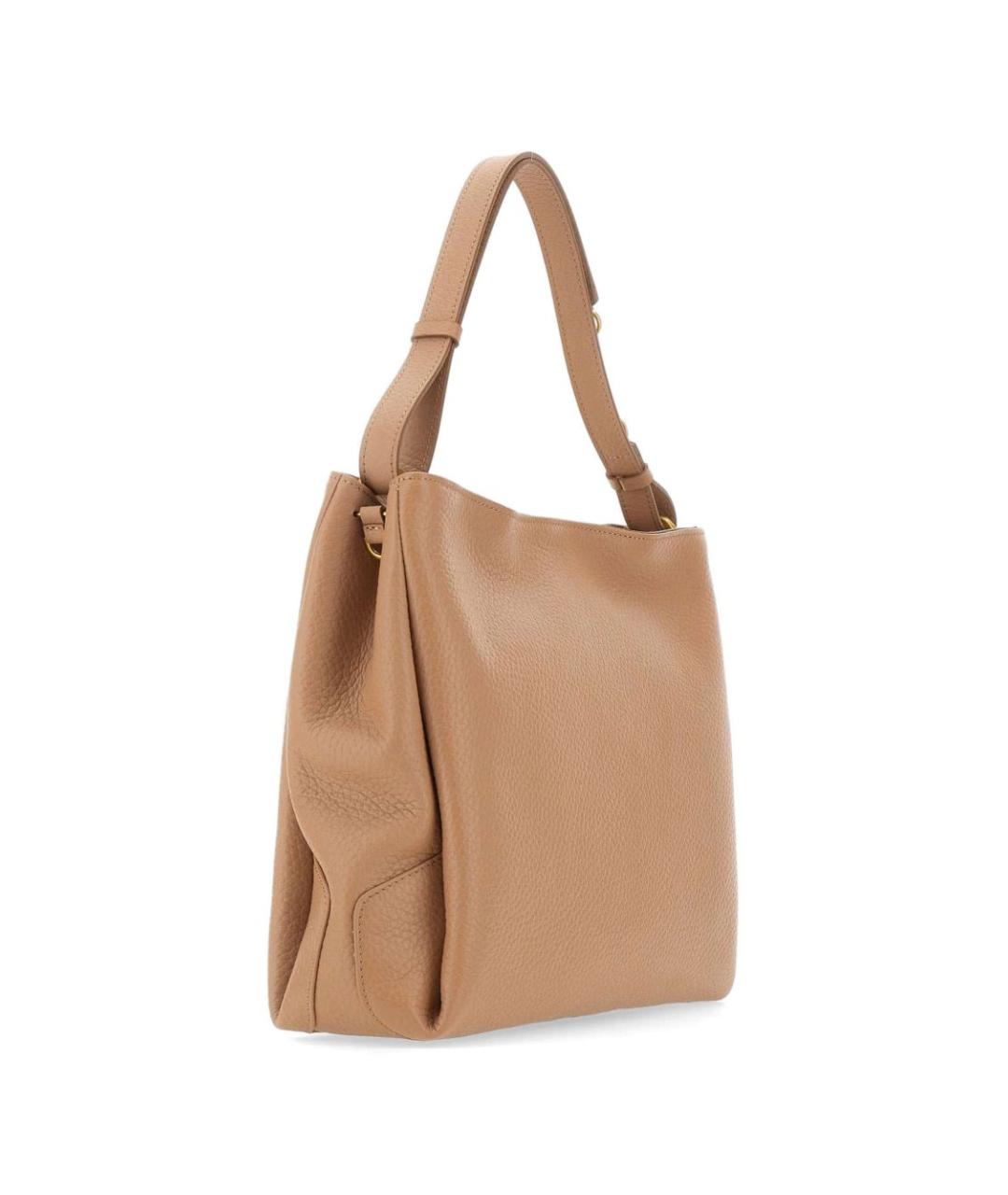 Gianni Chiarini Бежевая кожаная сумка тоут, фото 2
