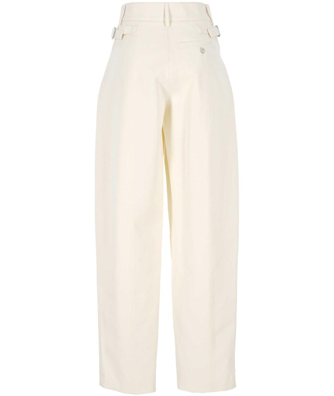 GIVENCHY Белые хлопковые прямые брюки, фото 3