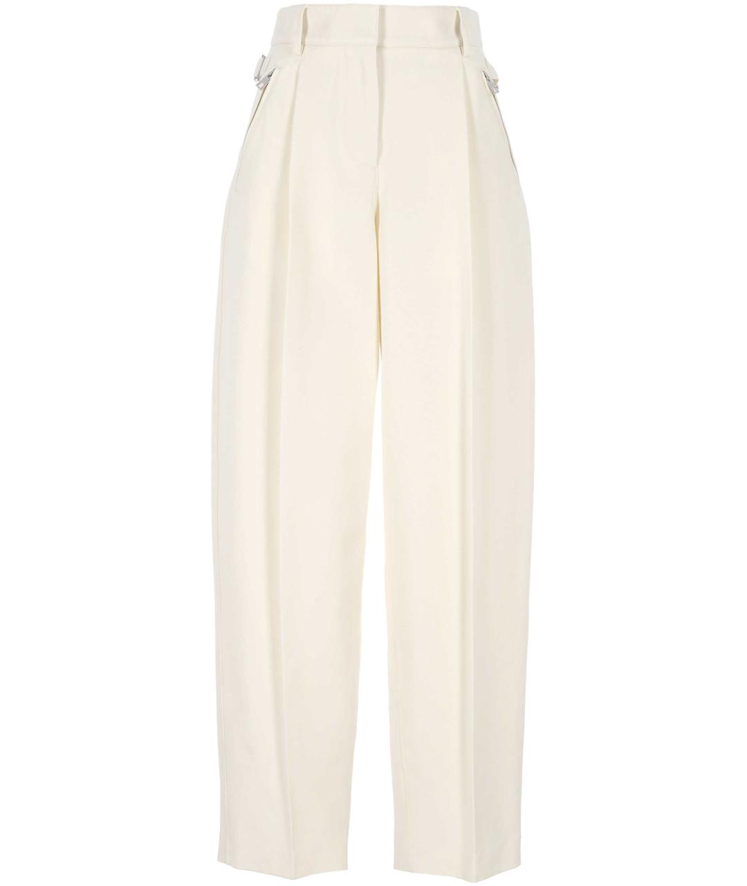 GIVENCHY Белые хлопковые прямые брюки, фото 1