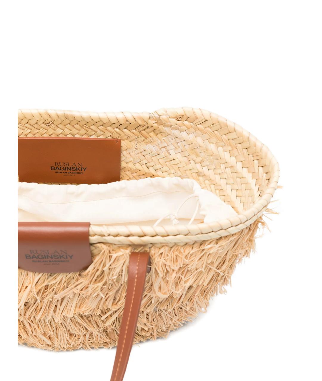 RUSLAN BAGINSKIY Бежевая сумка тоут, фото 4