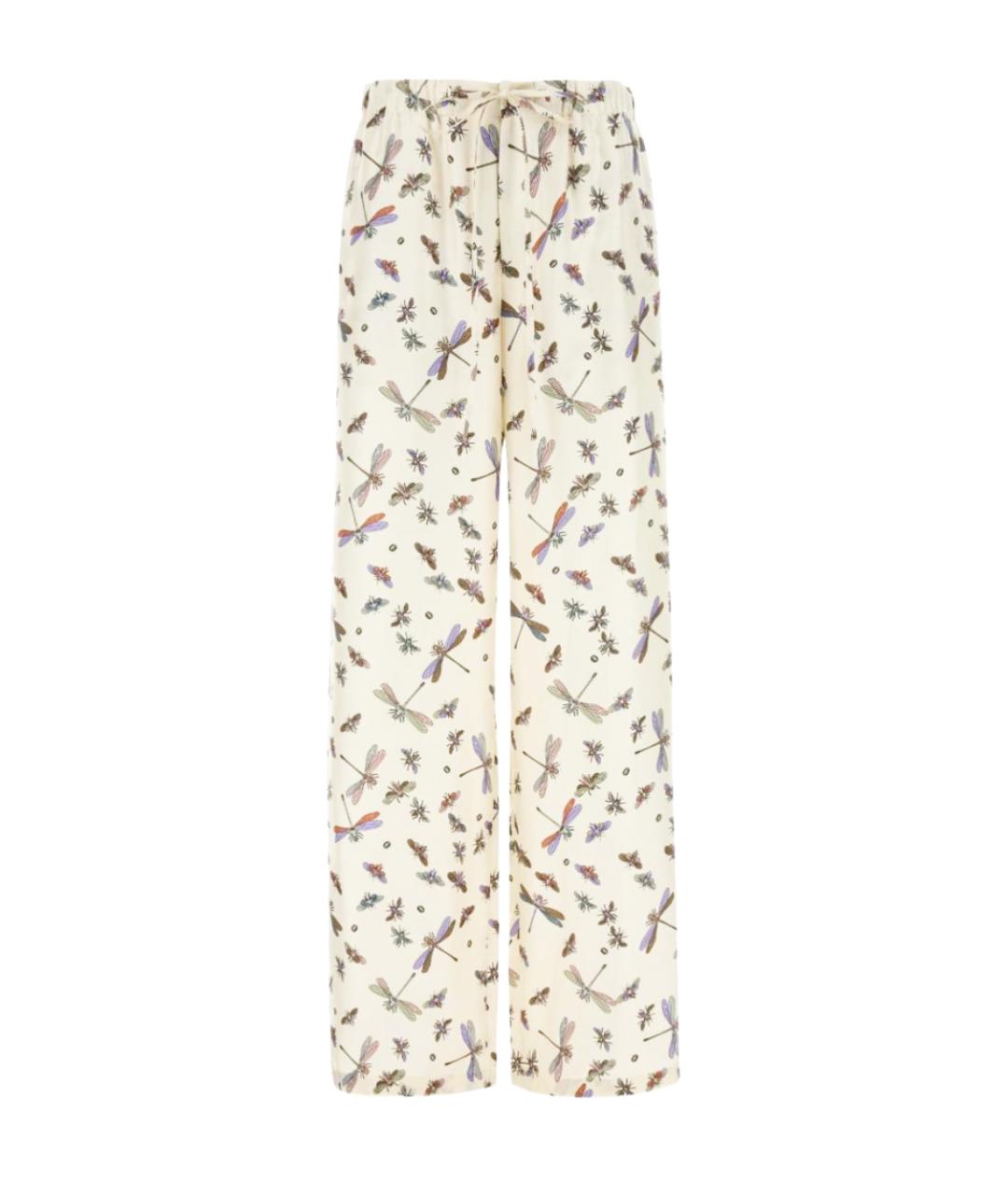 GUCCI Мульти шелковые прямые брюки, фото 1