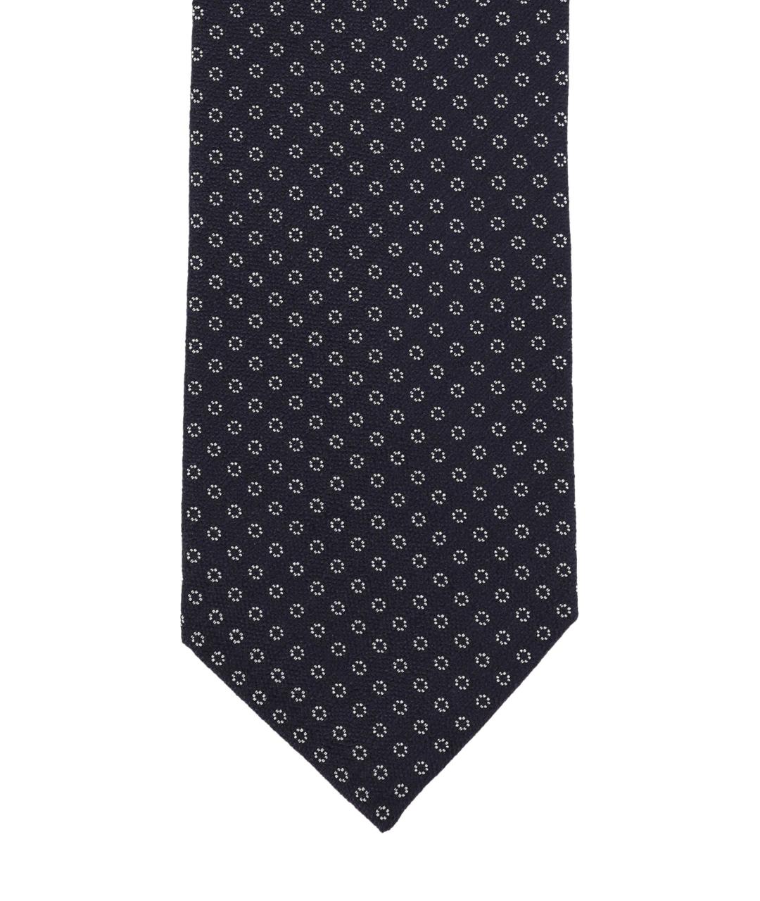 BARBA Темно-синий шелковый галстук, фото 2