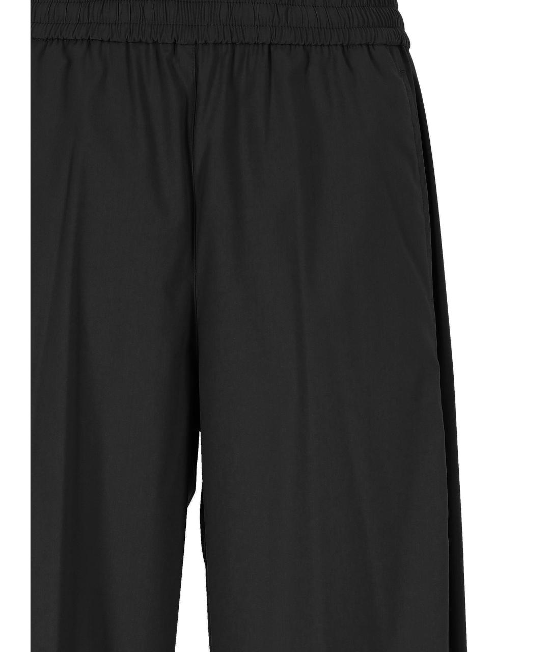 HERNO Черные шерстяные прямые брюки, фото 2