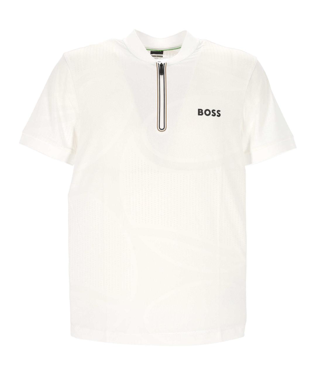 HUGO BOSS Белое поло с коротким рукавом, фото 1