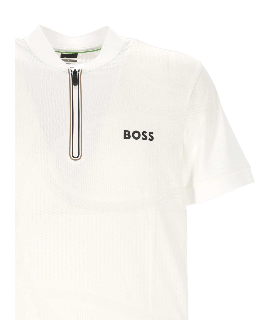 HUGO BOSS Белое поло с коротким рукавом, фото 2