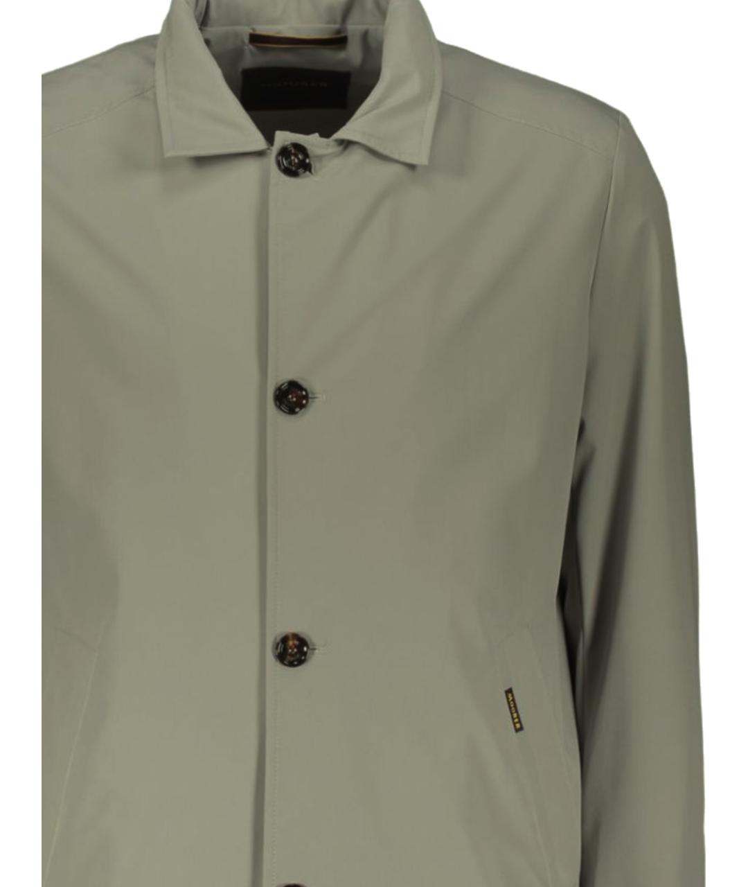 MOORER Серый полиамидовый тренч / плащ, фото 2