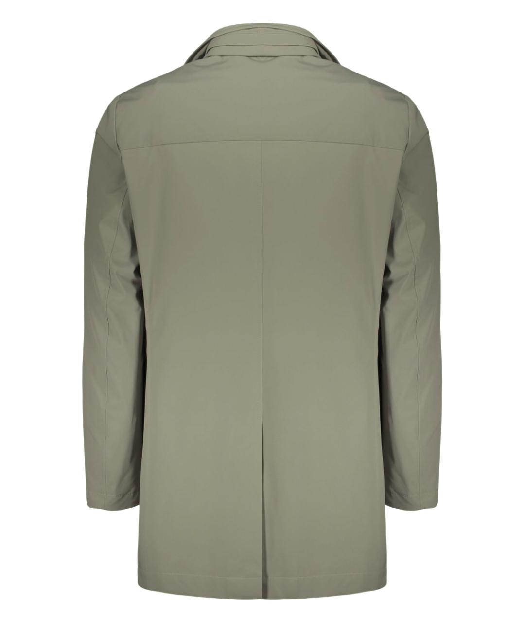 MOORER Серый полиамидовый тренч / плащ, фото 3