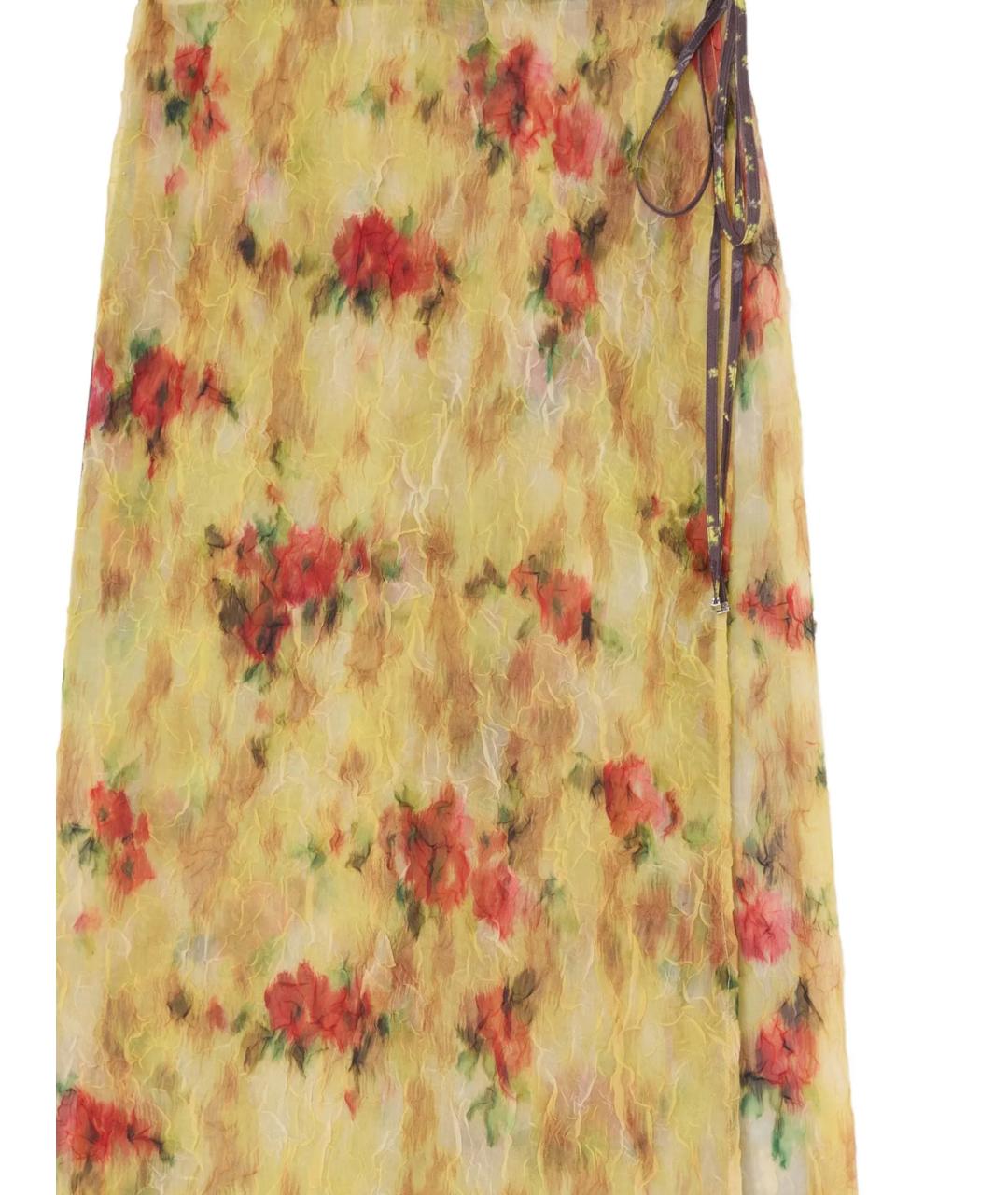 GANNI Мульти полиэстеровая юбка миди, фото 2