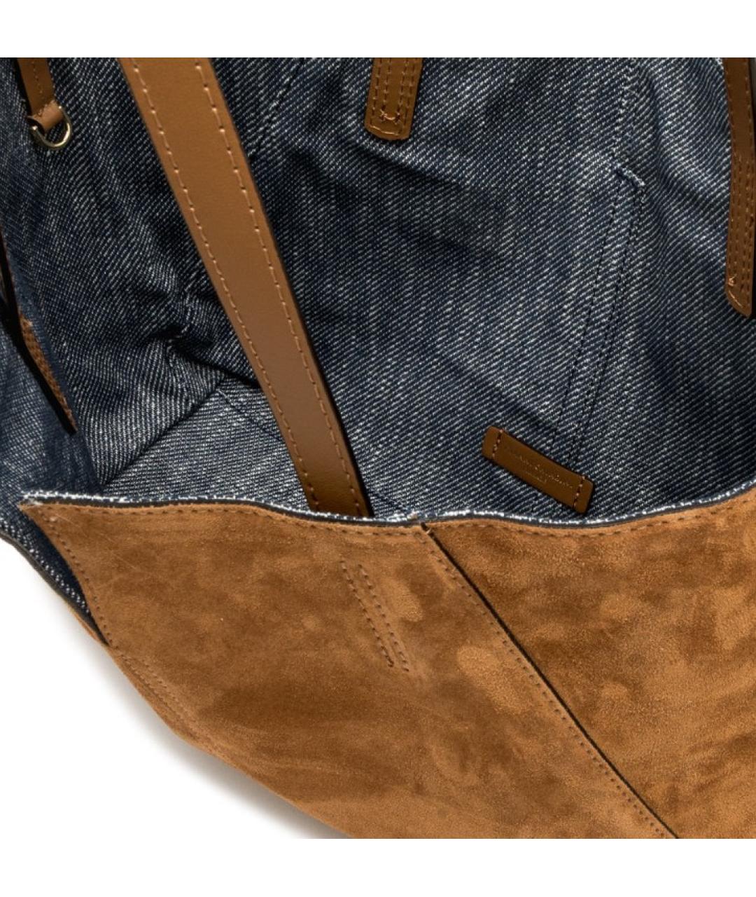 Gianni Chiarini Коричневая замшевая сумка тоут, фото 5