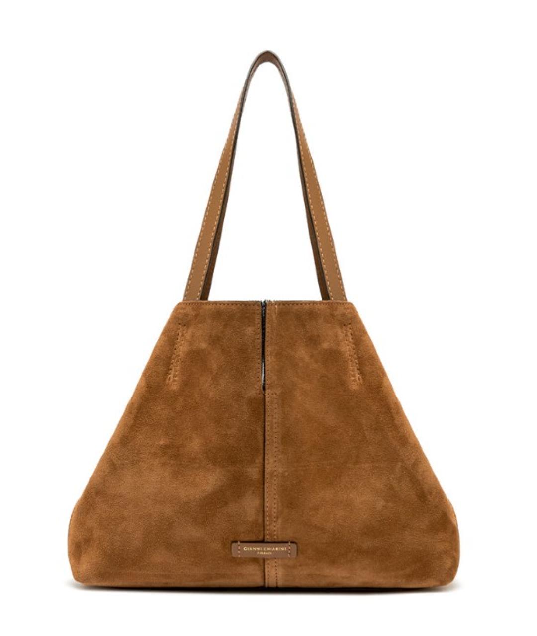 Gianni Chiarini Коричневая замшевая сумка тоут, фото 2