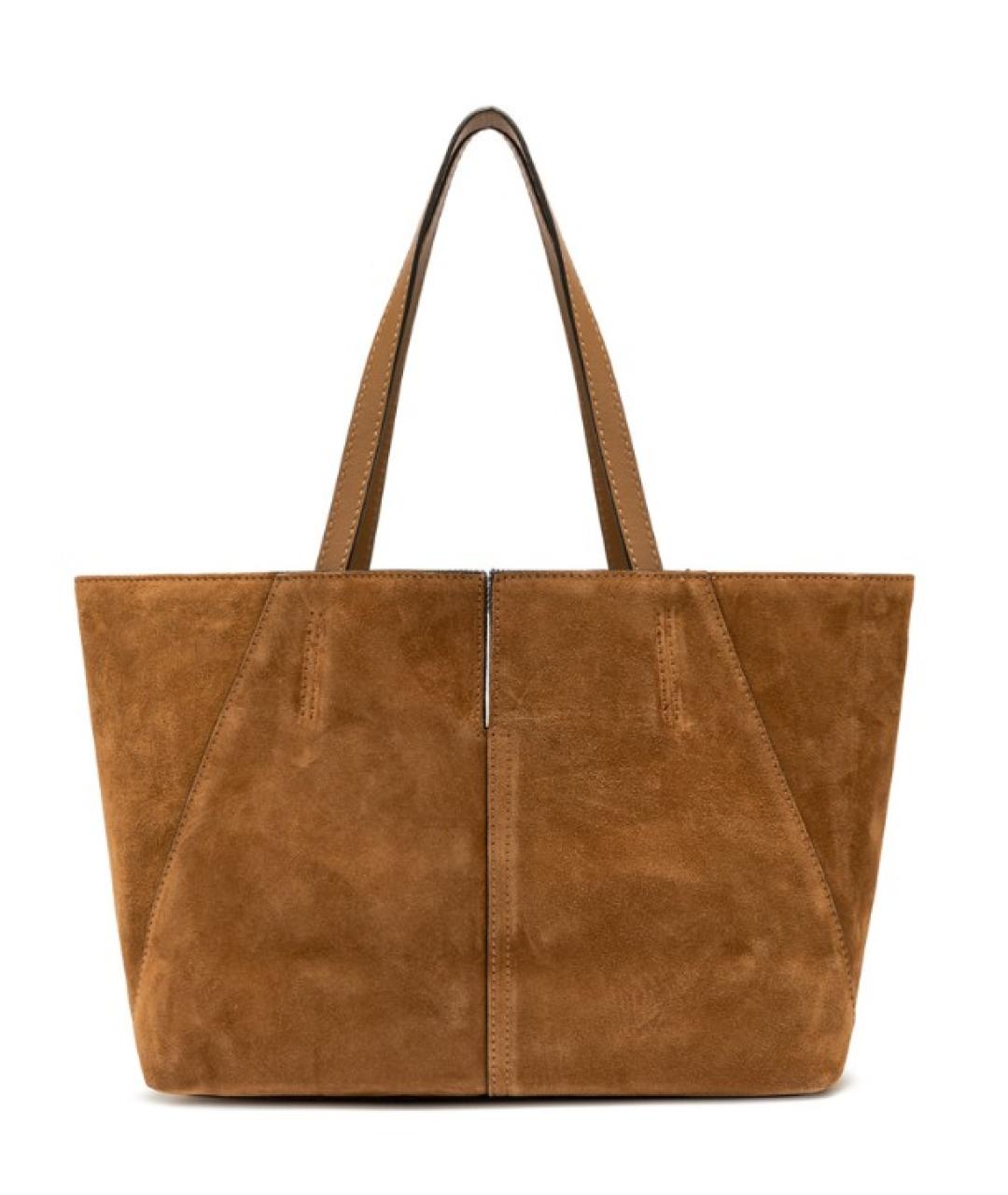 Gianni Chiarini Коричневая замшевая сумка тоут, фото 4