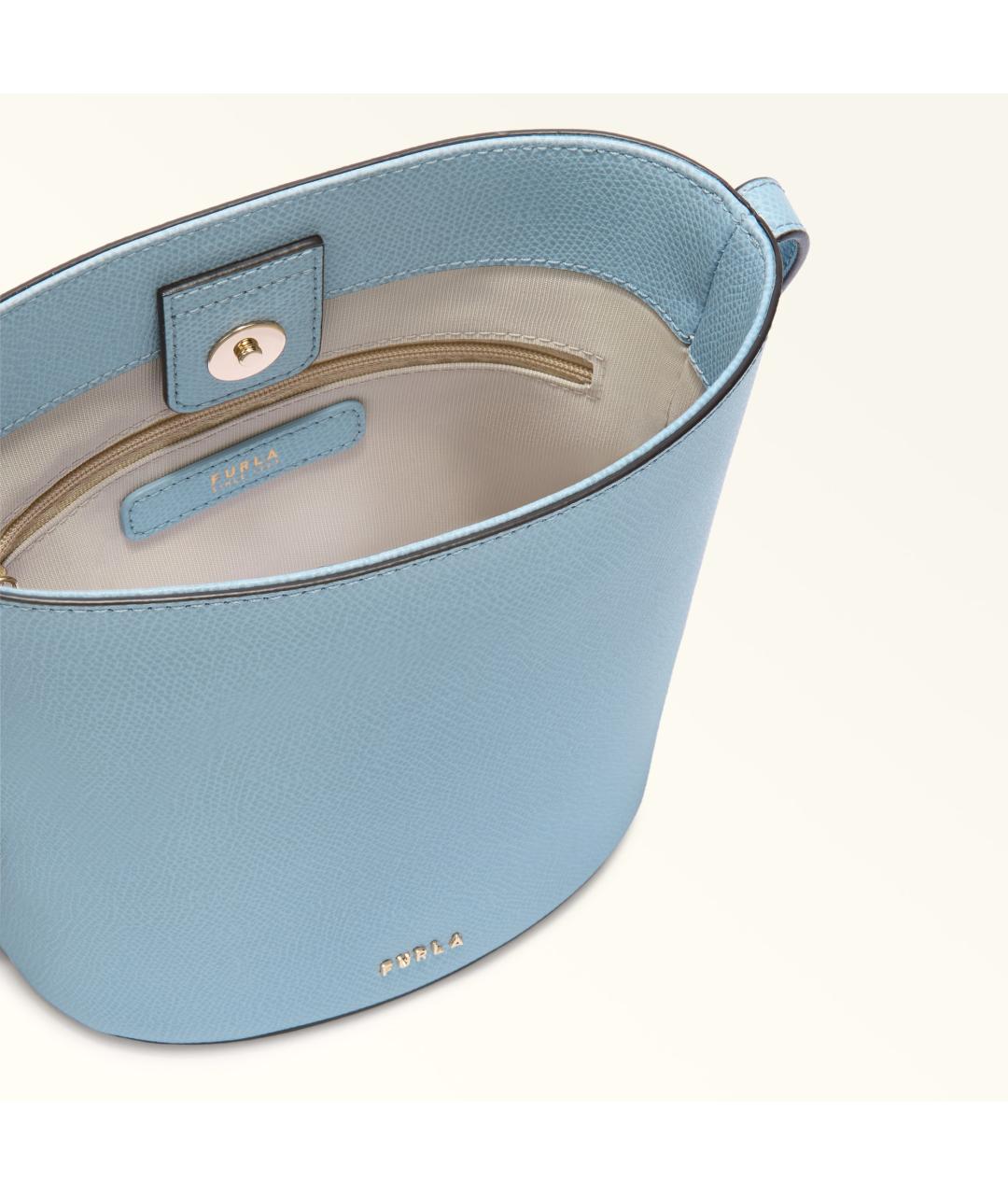 FURLA Голубая кожаная сумка через плечо, фото 4