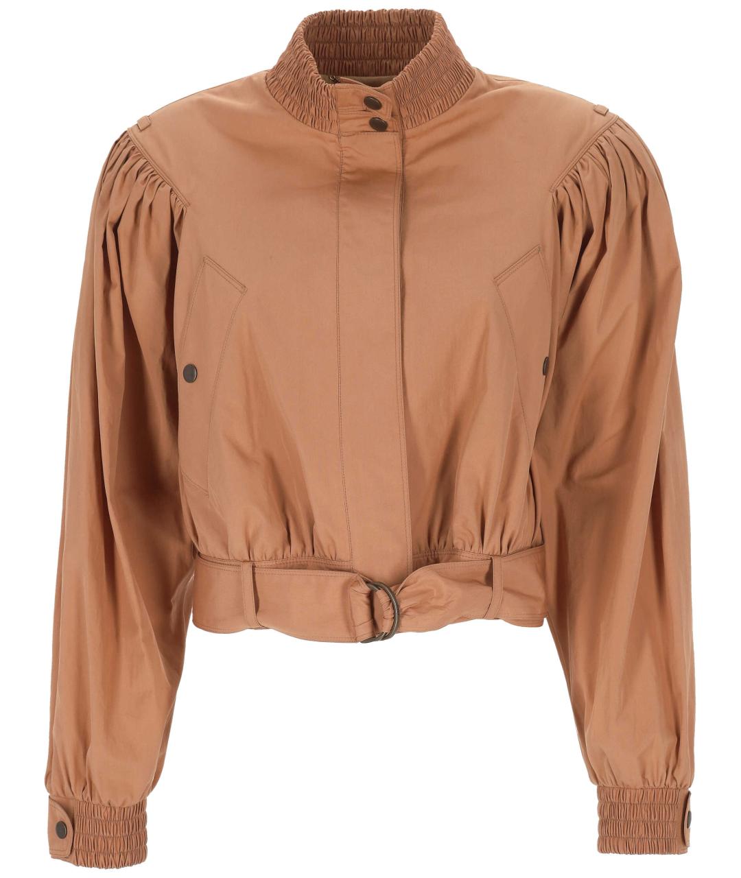 CHLOE Коричневая хлопковая куртка, фото 1