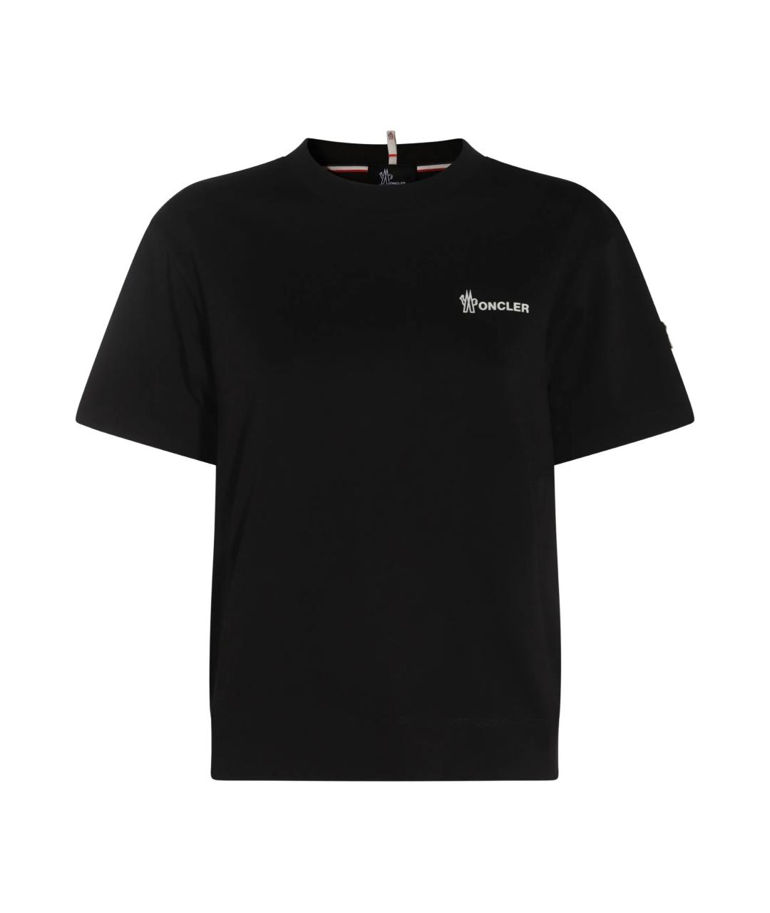 MONCLER GRENOBLE Черная хлопковая футболка, фото 1