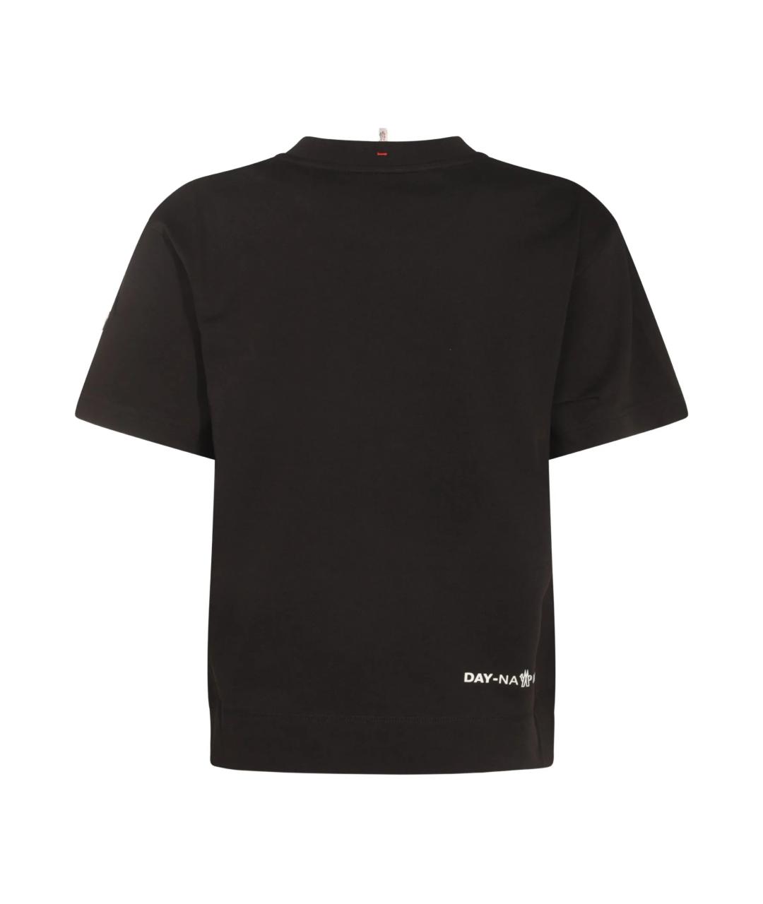 MONCLER GRENOBLE Черная хлопковая футболка, фото 3