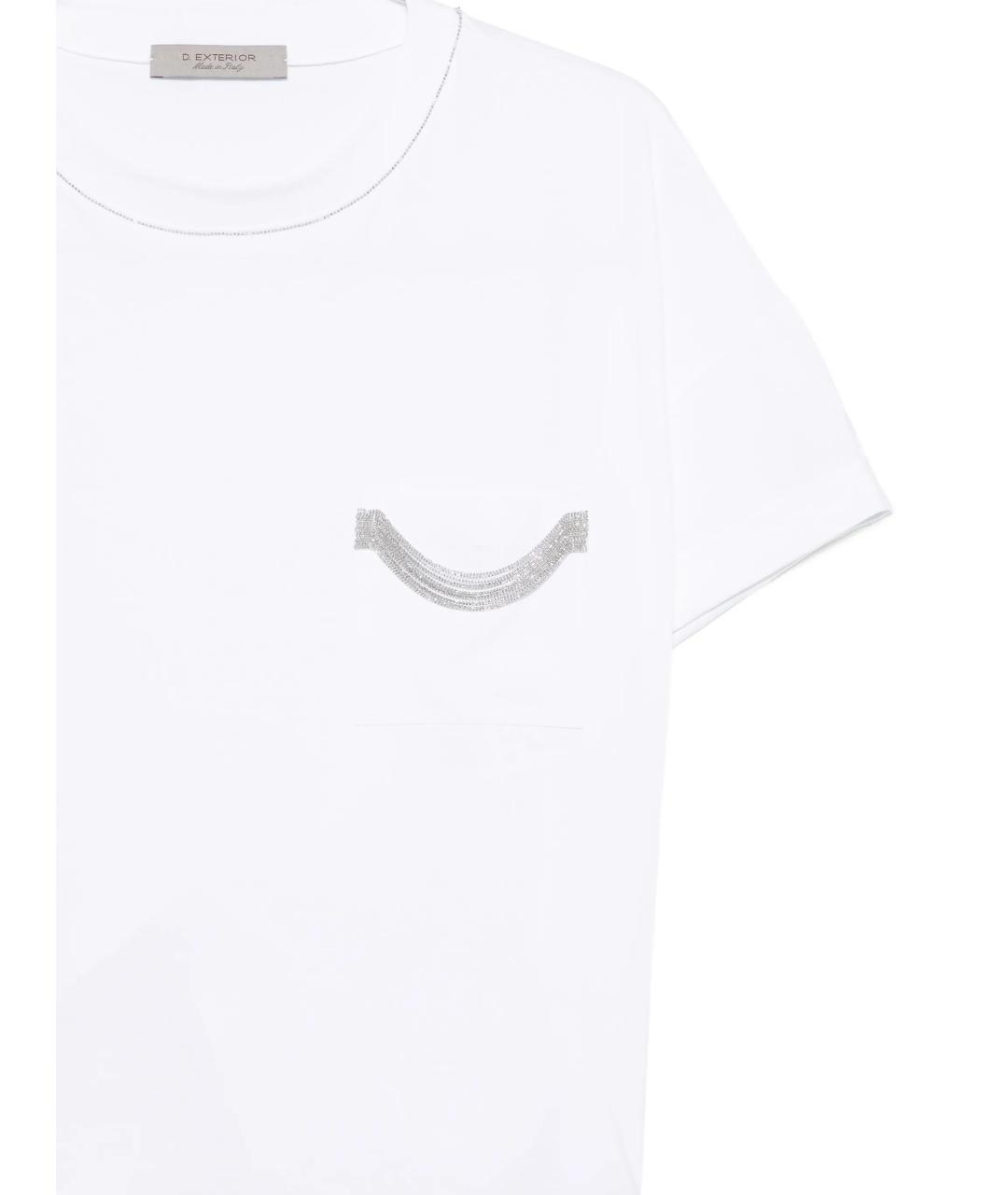 D.EXTERIOR Белая хлопковая футболка, фото 2