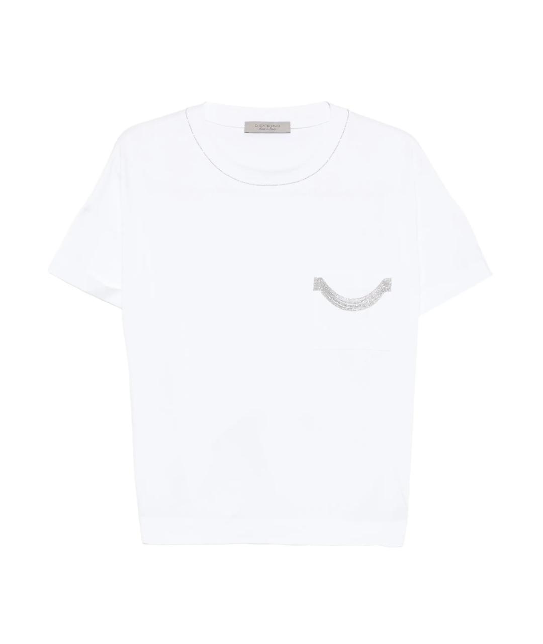 D.EXTERIOR Белая хлопковая футболка, фото 1