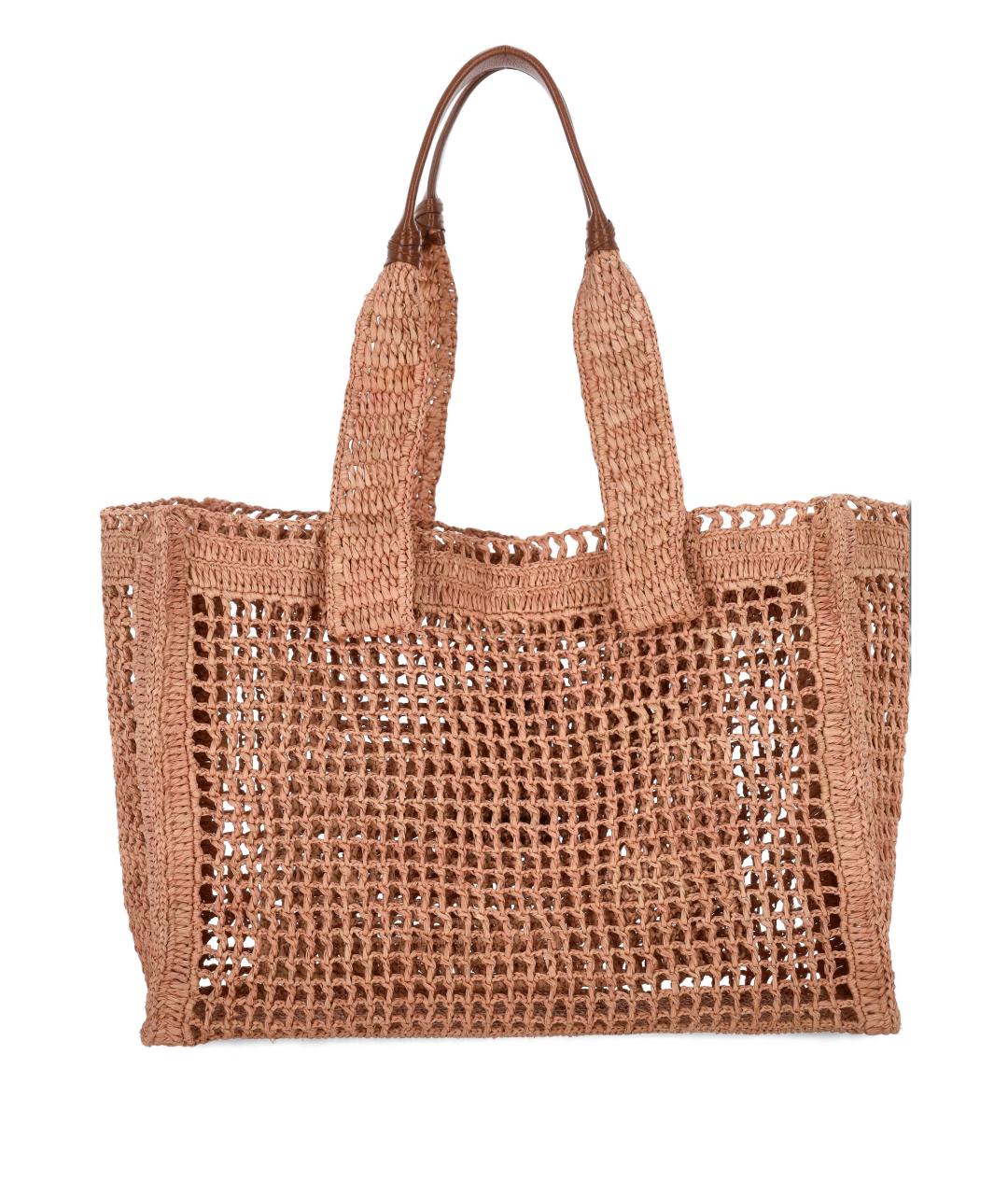 CHLOE Розовая пелетеная сумка тоут, фото 3