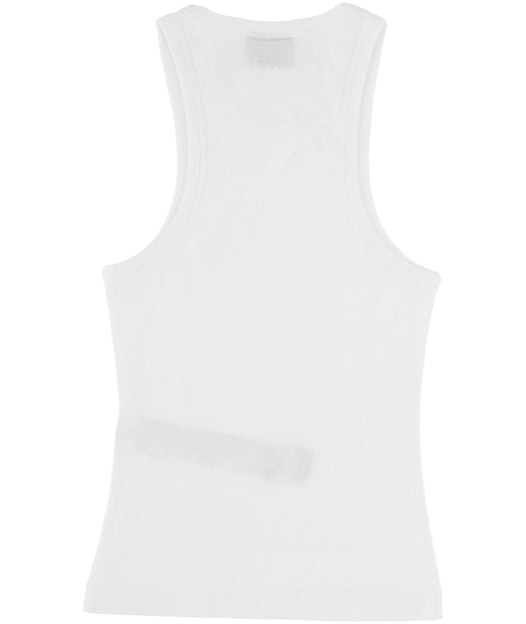 BALENCIAGA Белая хлопковая майка, фото 3