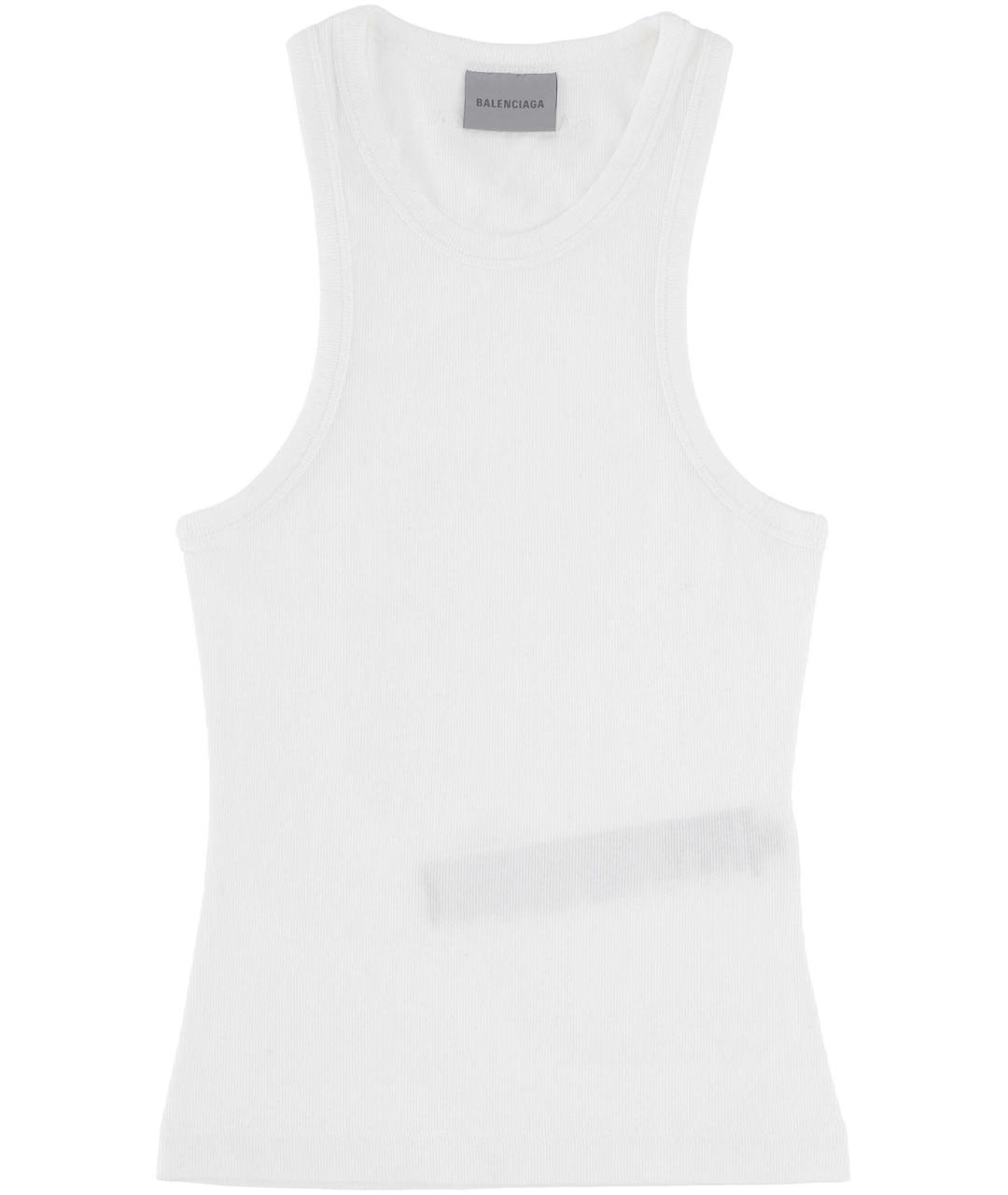BALENCIAGA Белая хлопковая майка, фото 1